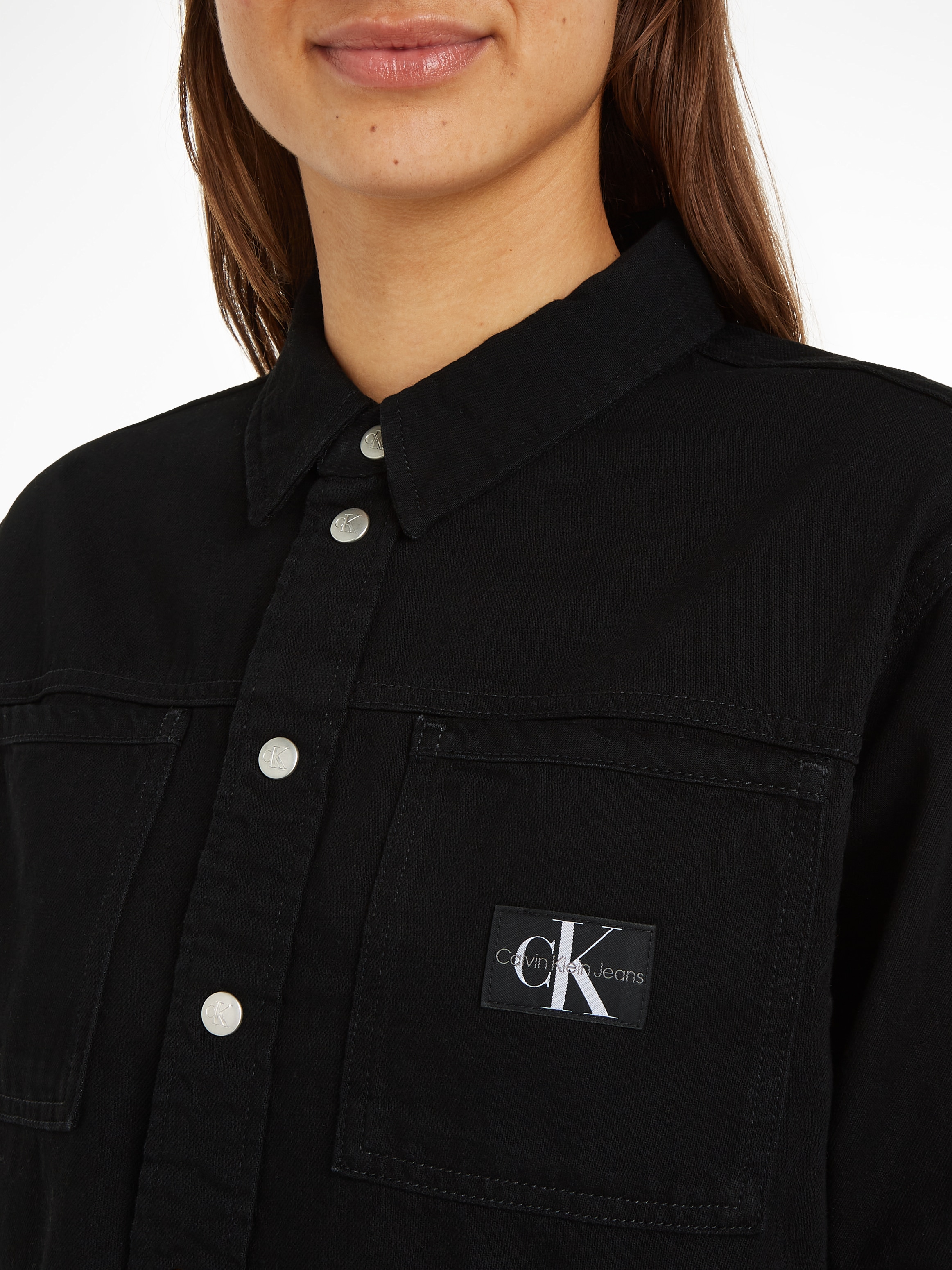 Calvin Klein Jeans Jeansbluse »CROPPED DAD DENIM SHIRT«