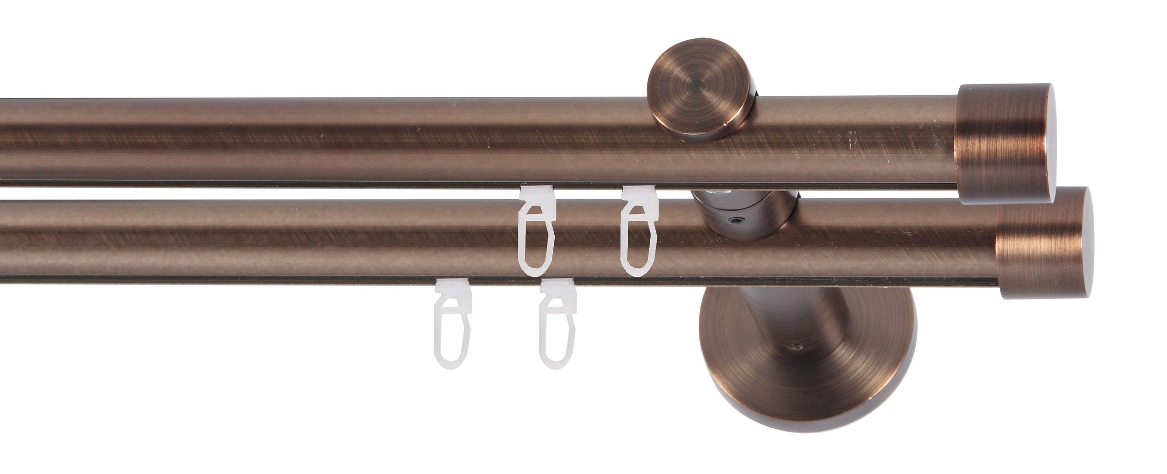 Image of indeko Gardinenstange »Linz«, 2 läufig-läufig, Wunschmasslänge, bronzefarben bei Ackermann Versand Schweiz