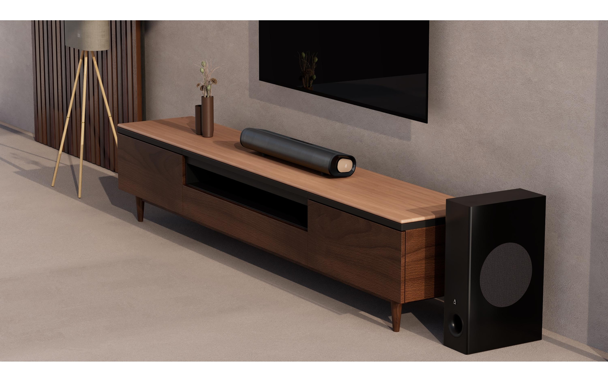 Creative Barre de son »Stage Pro, Soundbar mit Subwoofer 2.1-Soundbar mit Dolby Audio« ( ) HDMI Arc, USB Audio, optique, entrée Aux