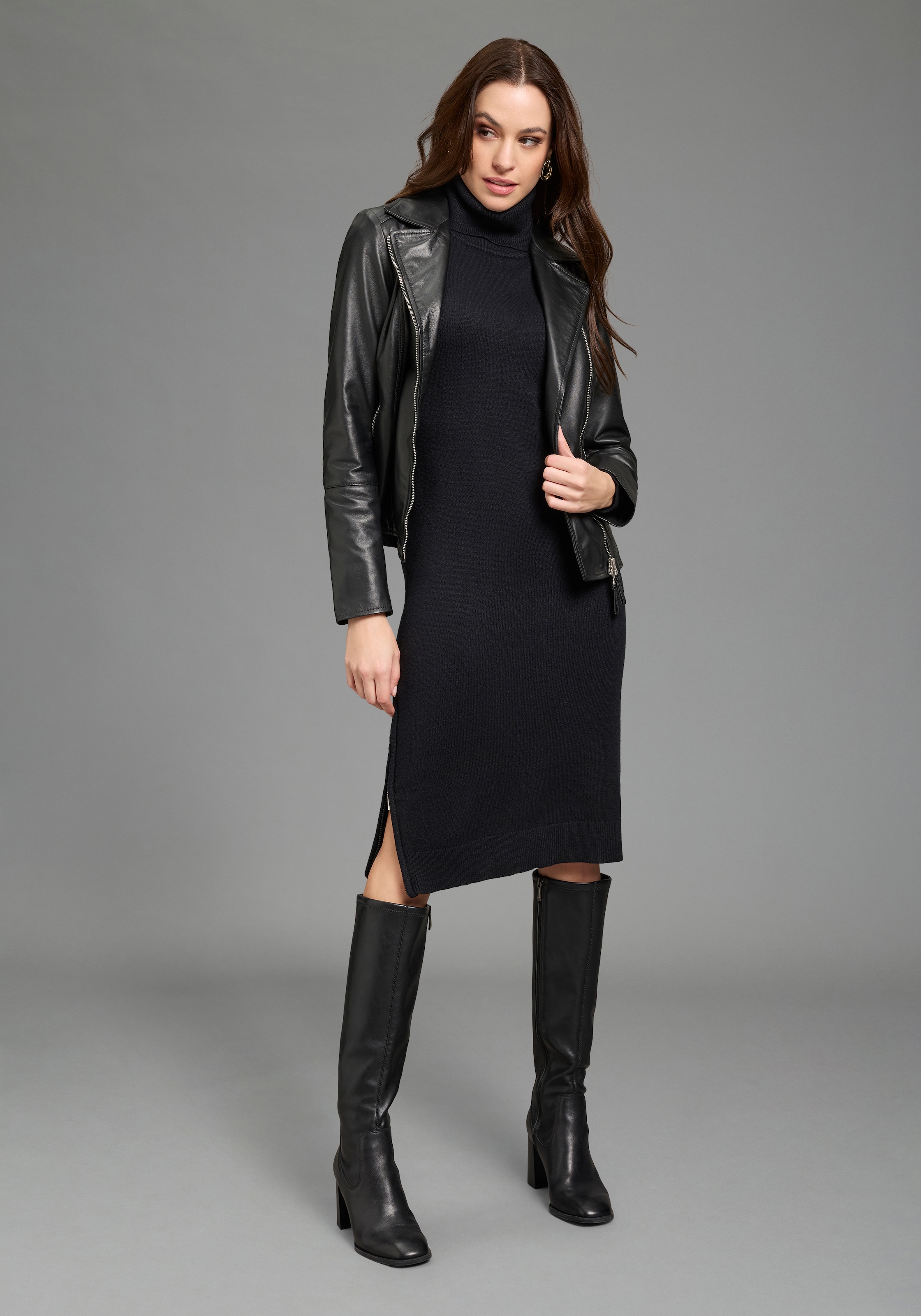 Image of Bruno Banani Strickkleid festliche Anlässe, kniefreie Länge, eleganter Look