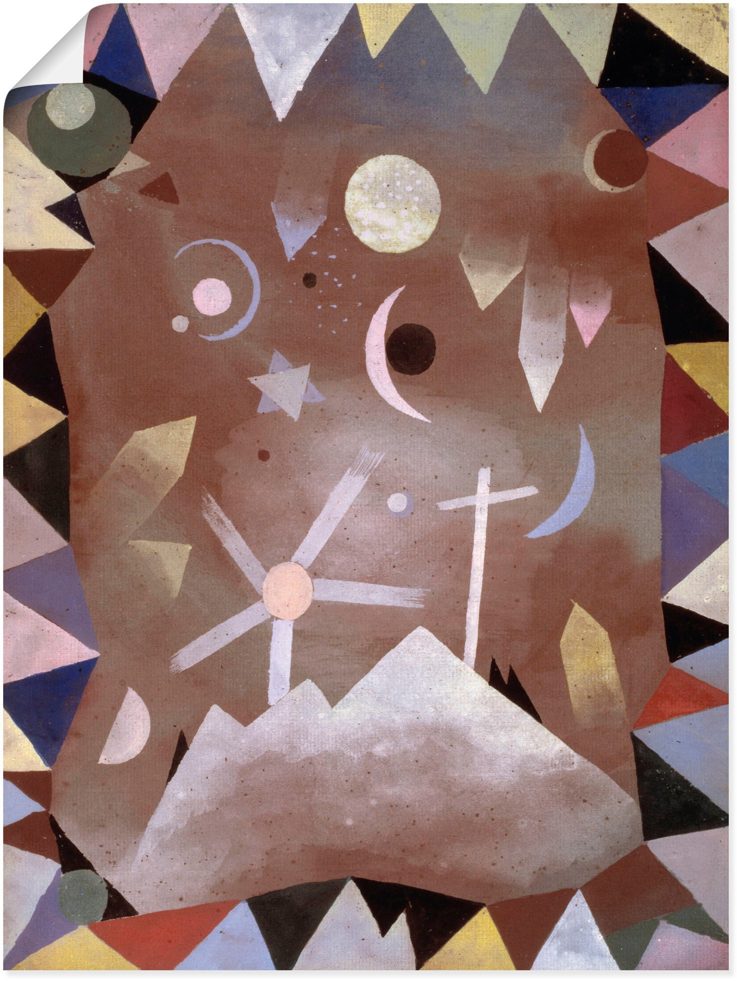 Image of Artland Wandbild »Über Bergeshöhe. 1917«, Muster, (1 St.), in vielen Grössen & Produktarten - Alubild / Outdoorbild für den Aussenbereich, Leinwandbild, Poster, Wandaufkleber / Wandtattoo auch für Badezimmer geeignet bei Ackermann Versand Schweiz