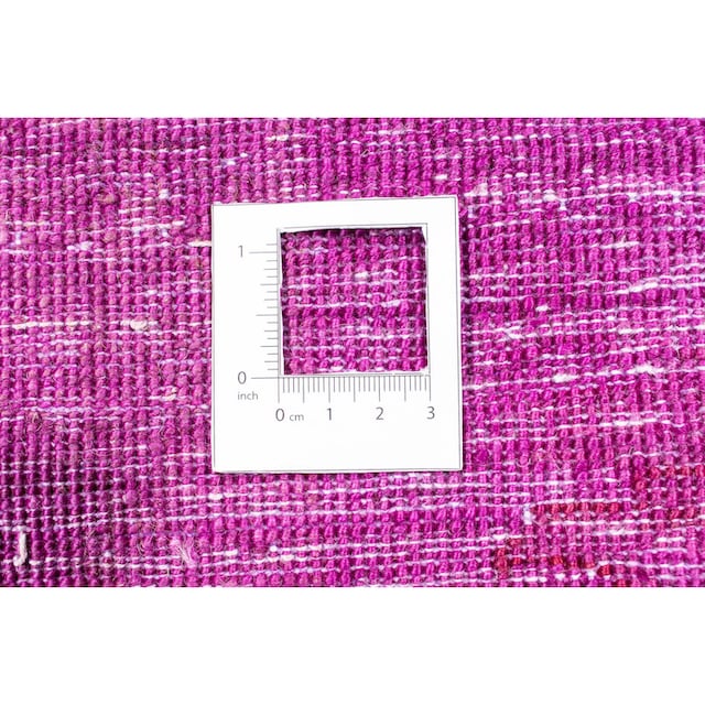 morgenland Teppich »Patchwork - 271 x 182 cm - lila«, rechteckig,  Wohnzimmer, Handgeknüpft, Einzelstück mit Zertifikat
