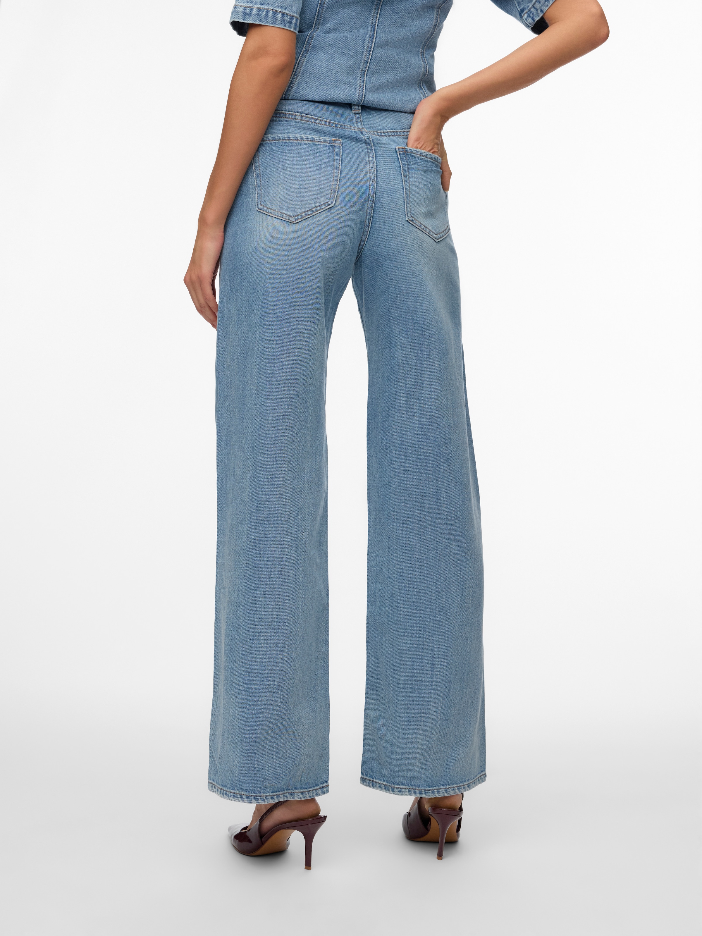 Vero Moda Jeans taille haute »VMVEGA HR WIDE DENIM JEANS SI389 NOOS« Baumwolle, wide fit, high waist