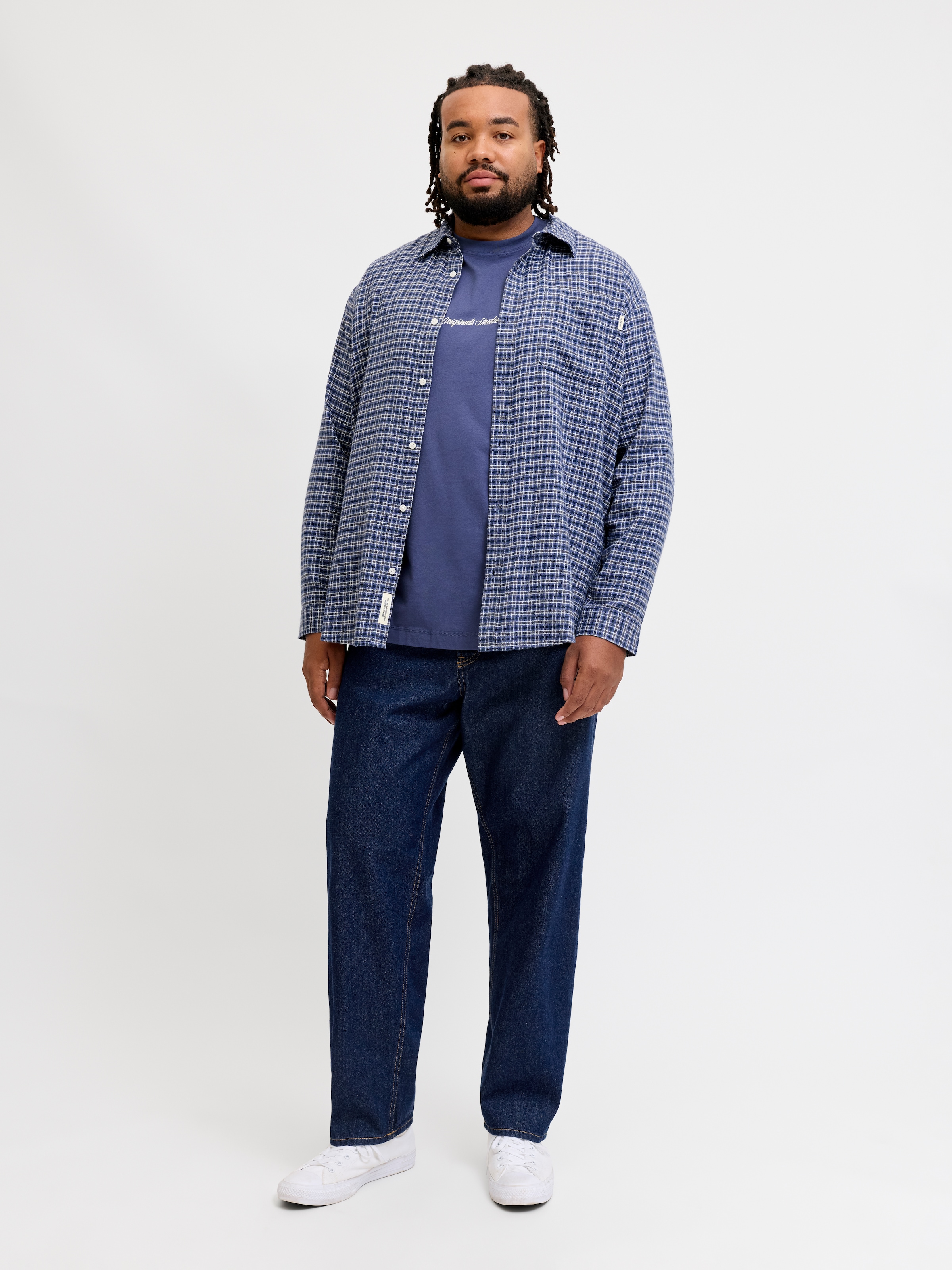 Jack & Jones PlusSize Jeans Relax-fit »JJICHRIS JJORIGINAL AT 054 SN PLS« coton, coupe décontractée