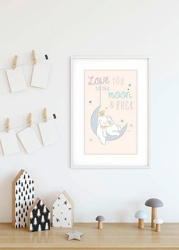 Komar Image »Dumbo Moon« 1 cuis tlg. Wandbild zur Dekoration im Kinderzimmer - ohne Rahmen