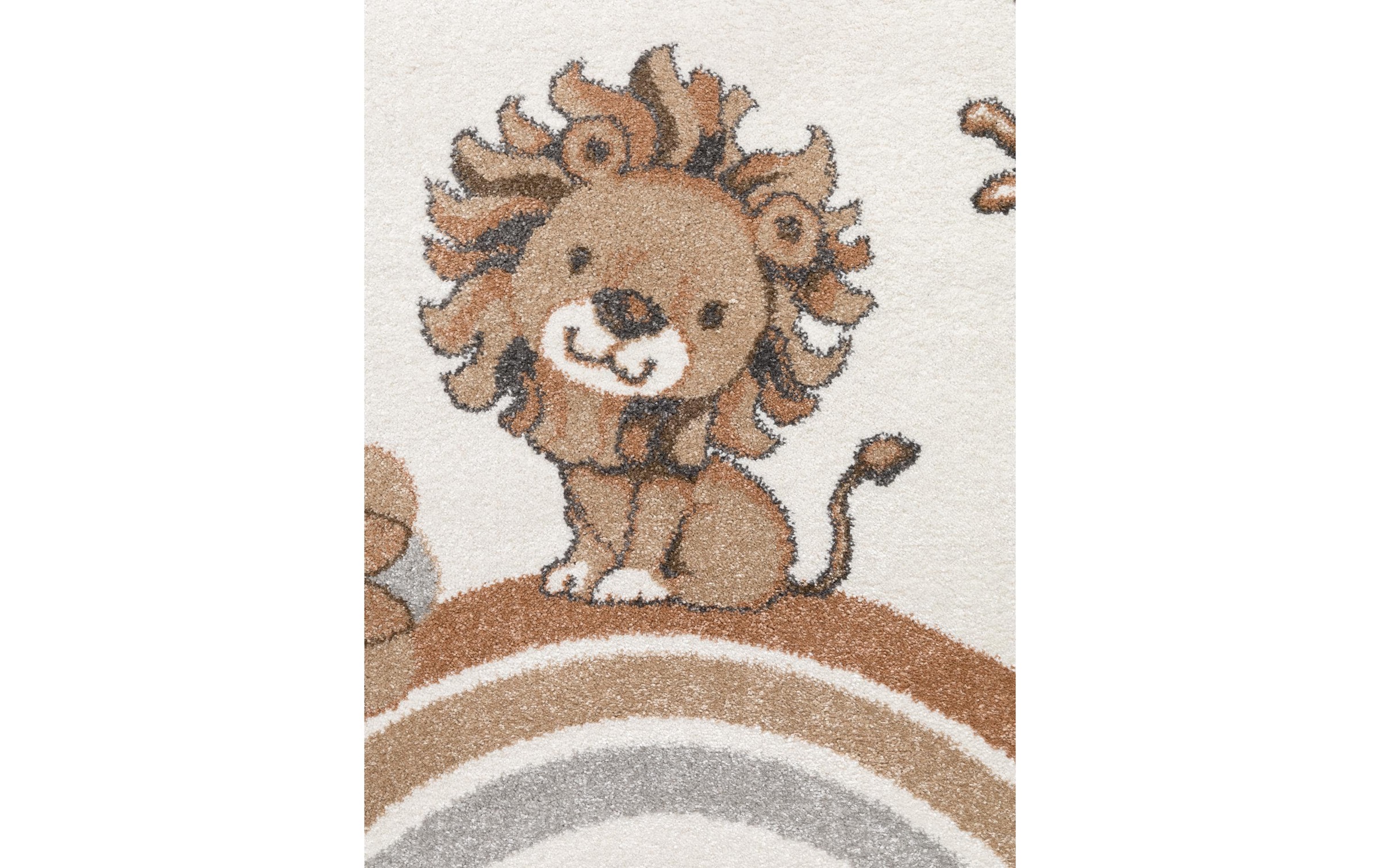 Villeroy & Boch Kinderteppich »Roar like a Lion Teppich« rund 9 mm Höhe Spielteppich weich, Kinderzimmer, Boho Kids Spielunterlage, Tieremotiv