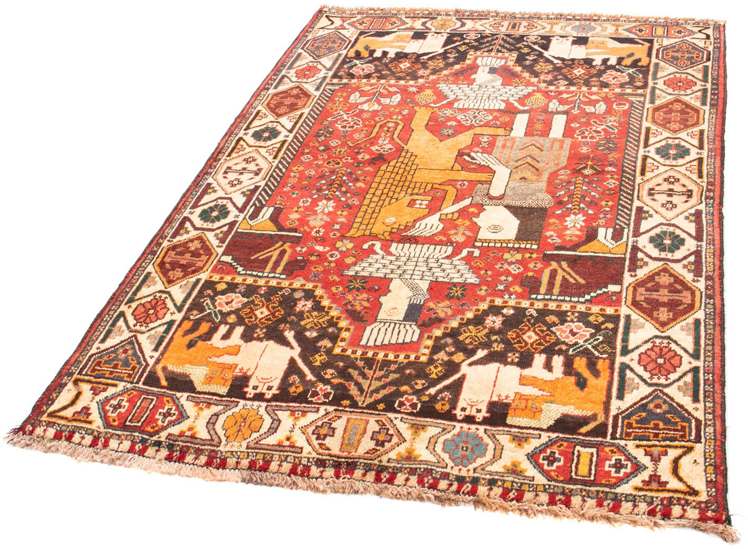 Image of morgenland Orientteppich »Perser - Nomadic - 155 x 108 cm - dunkelrot«, rechteckig, 10 mm Höhe, Wohnzimmer, Handgeknüpft, Einzelstück mit Zertifikat bei Ackermann Versand Schweiz