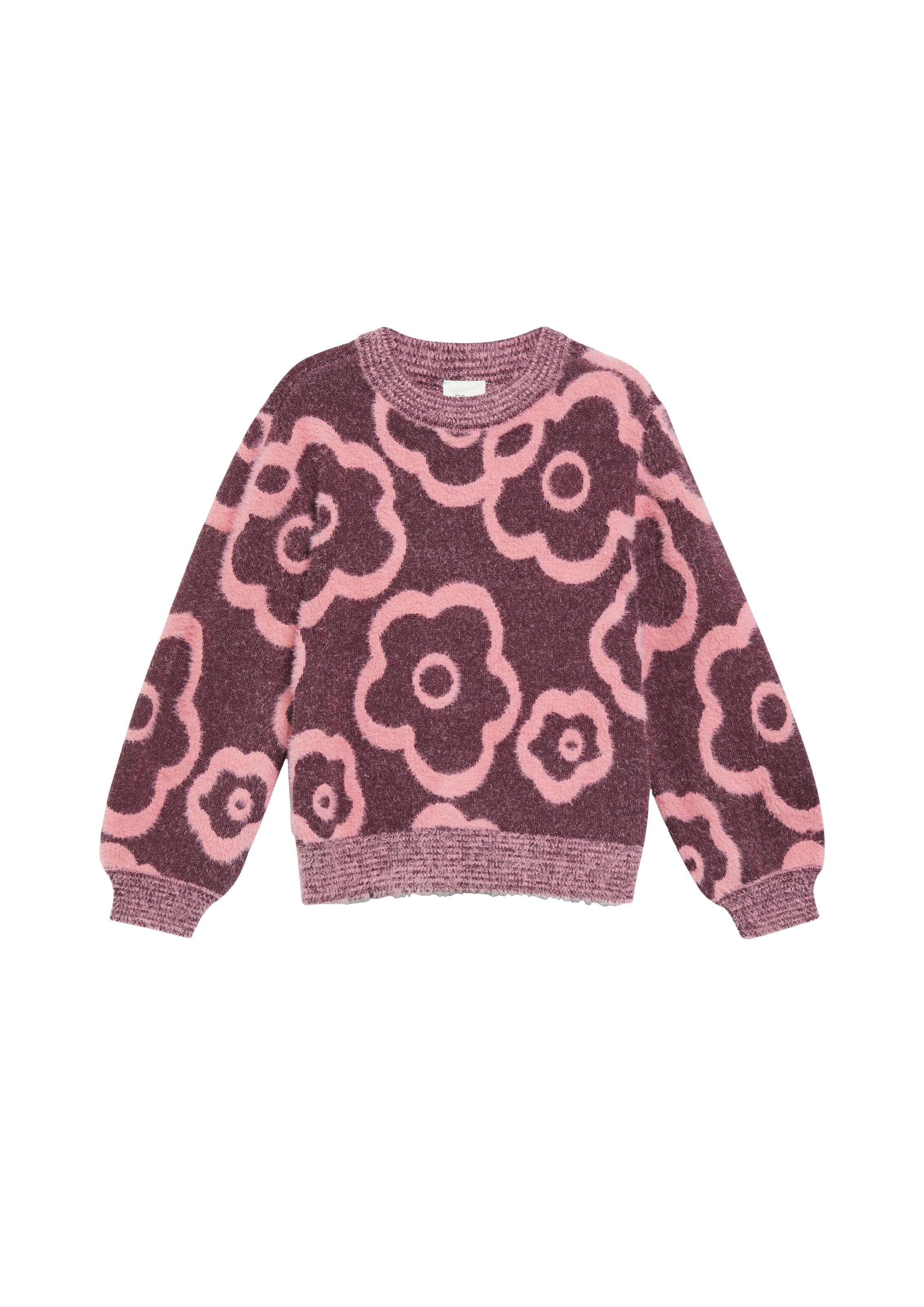 s.Oliver Junior Strickpullover mit floralem Motiv / Kuschelpullover für Girls