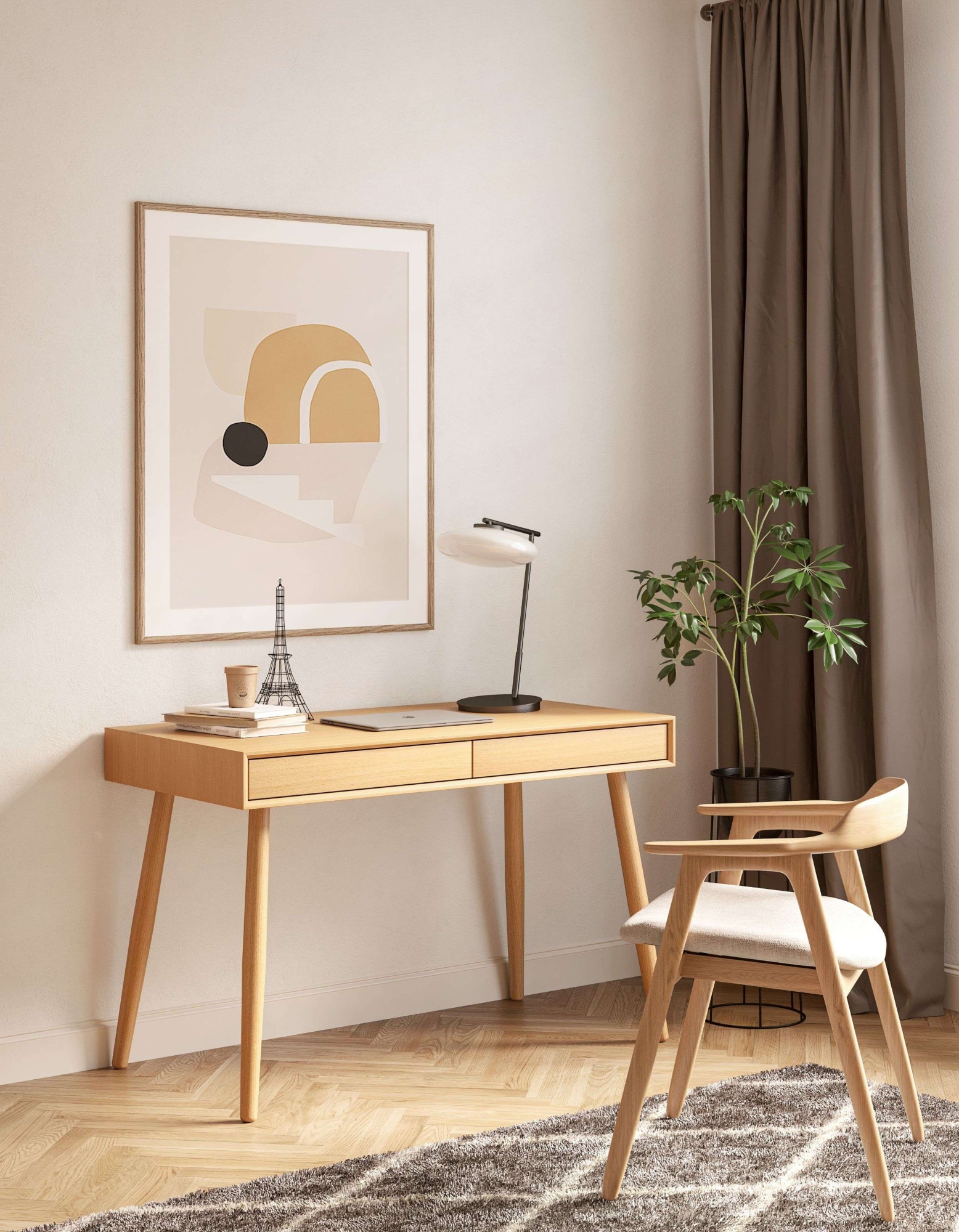 Woodman Bureau »Carson« 120/60/78,  Breite 120 cm, Schubladen mit Push-to Open, FSC®