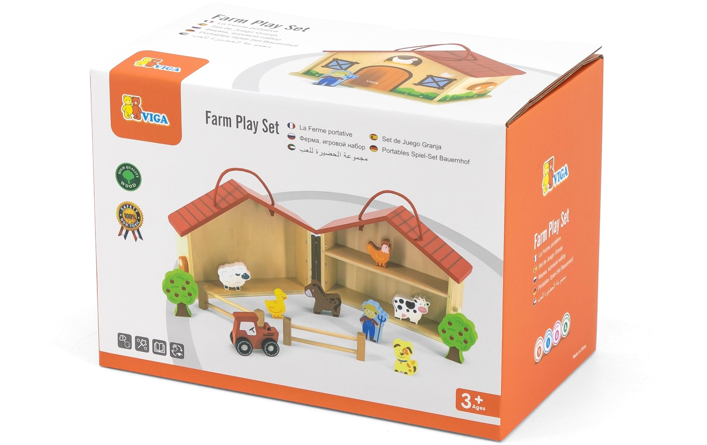 Viga® Holzspielzeug Lernspielzeug »Farm Set«