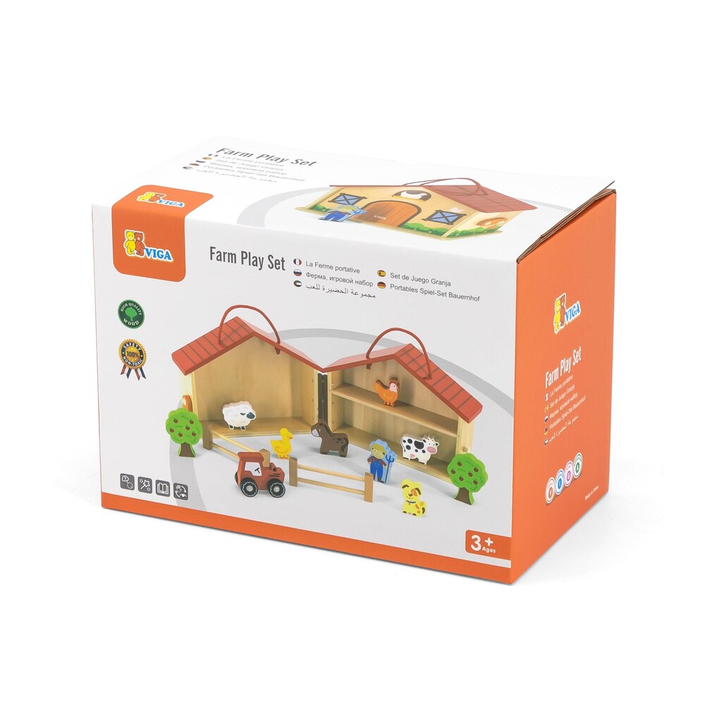 Viga® Holzspielzeug Lernspielzeug »Farm Set«