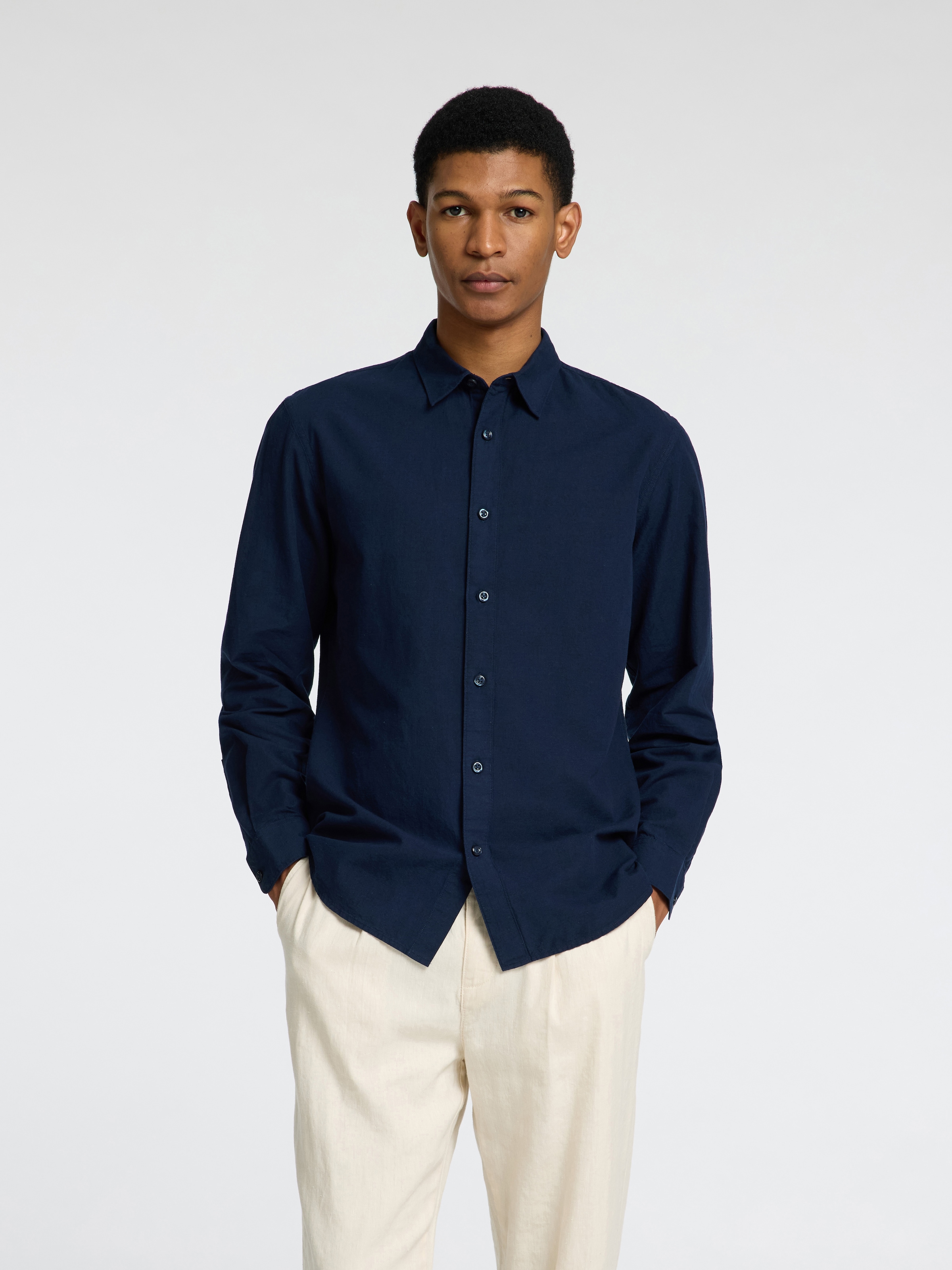 SELECTED HOMME Leinenhemd »NEW-LINEN SHIRT«, unifarben