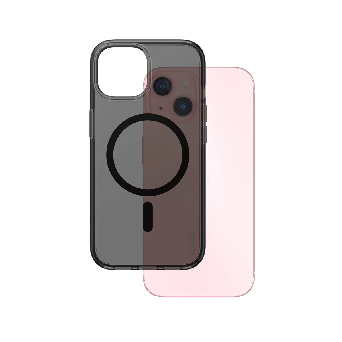CARE by PanzerGlass Handyhülle »MagSafe Compatible Smokey Case für Apple iPhone 15«, Backcover, Schutzhülle, Handyschutzhülle, Case, Schutzcase, stossfest
