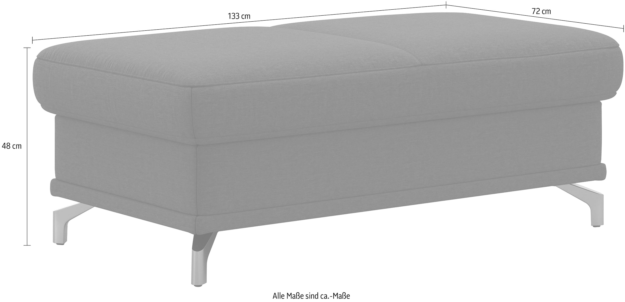 sit&more Tabouret »Cabrio, B: 133 cm« individuell zu kombinieren, Federkern