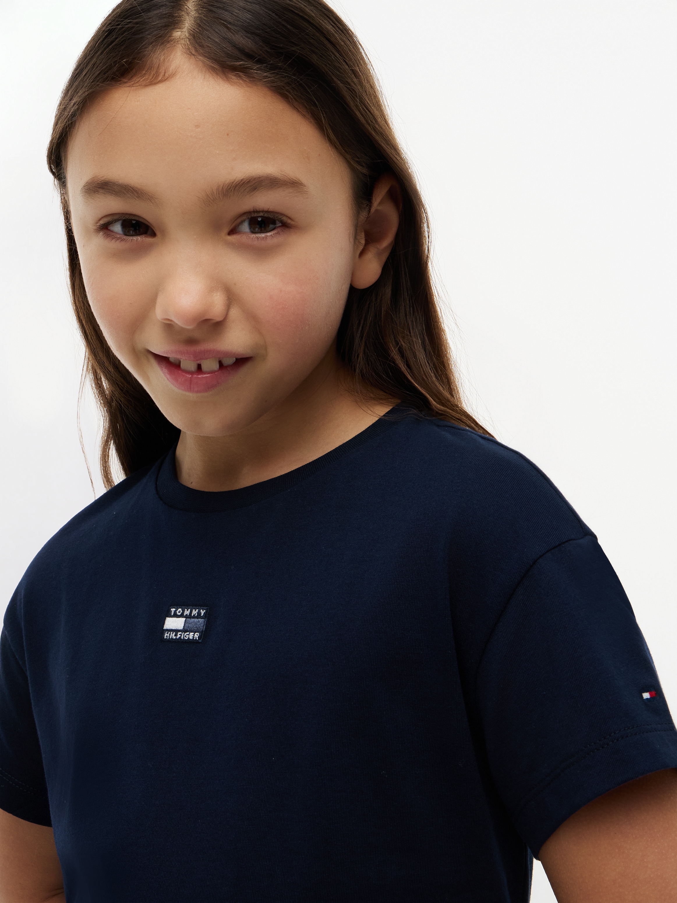 Tommy Hilfiger T-Shirt Regular Fit, Rundhalsausschnitt, reine Baumwolle, Kinder bis 16 Jahre
