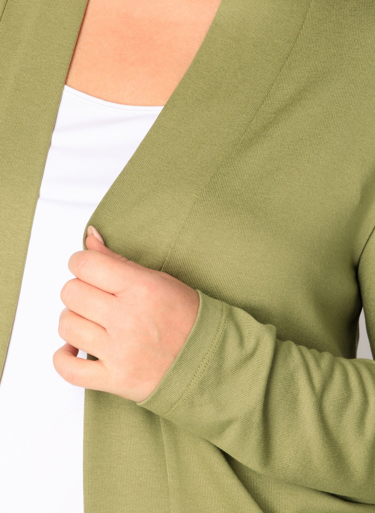 Base Level Curvy Veste en tricot »Ayla« im verschlusslosen Design