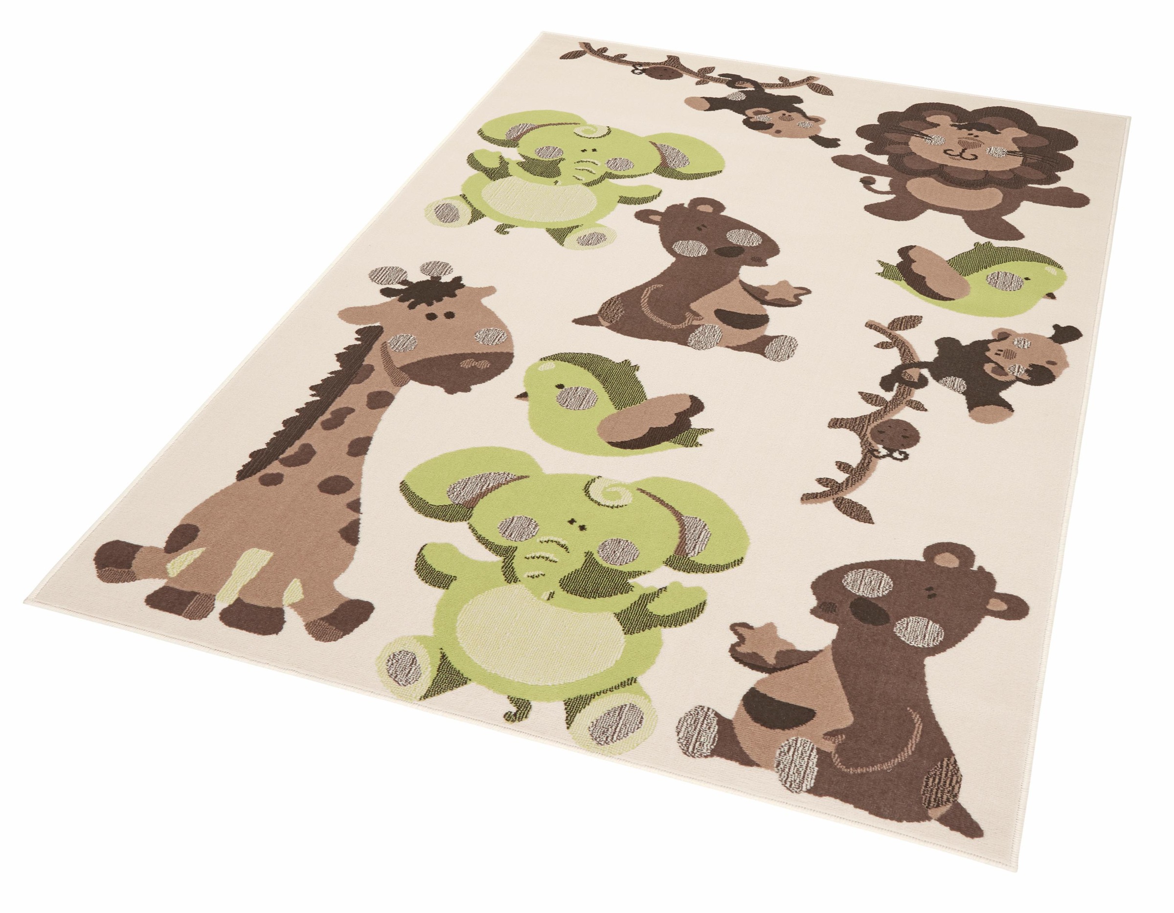 Image of Zala Living Kinderteppich »Zootiere«, rechteckig, 9 mm Höhe, Niedliche Tiere, Kurzflor, Kinderzimmer, Strapazierfähig, Pflegeleicht, Robust bei Ackermann Versand Schweiz