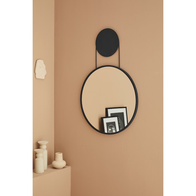 LeGer Home by Lena Gercke Wandspiegel »ovaler Aufhängespiegel, schwarz«, (1  St.), Dekospiegel, Wanddeko, rund, Rahmen aus Metall, modern jetzt kaufen