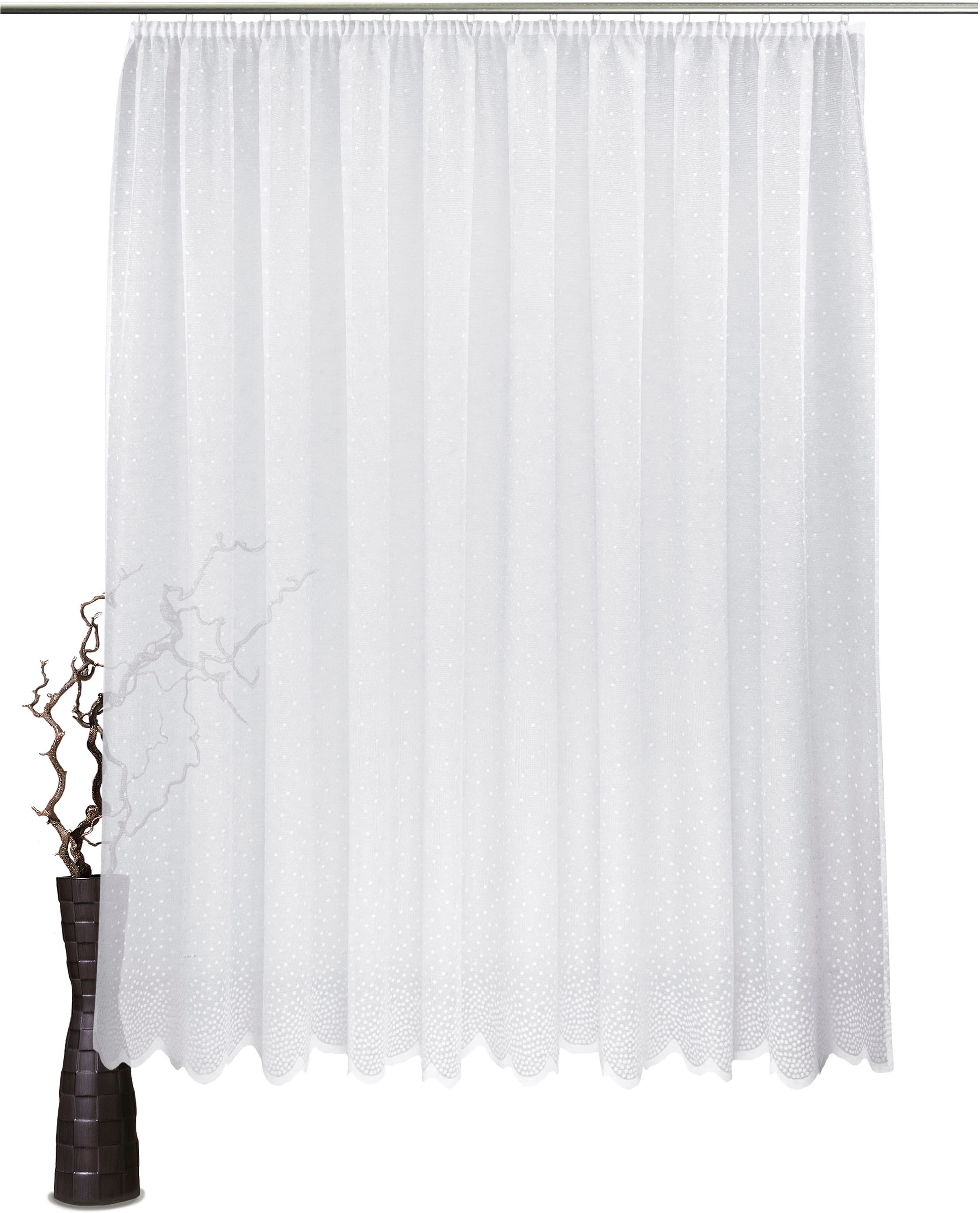 Image of VHG Gardine nach Mass »Wendy«, (1 St.), Jacquard, Wirkgardine nach Mass, weiss bei Ackermann Versand Schweiz