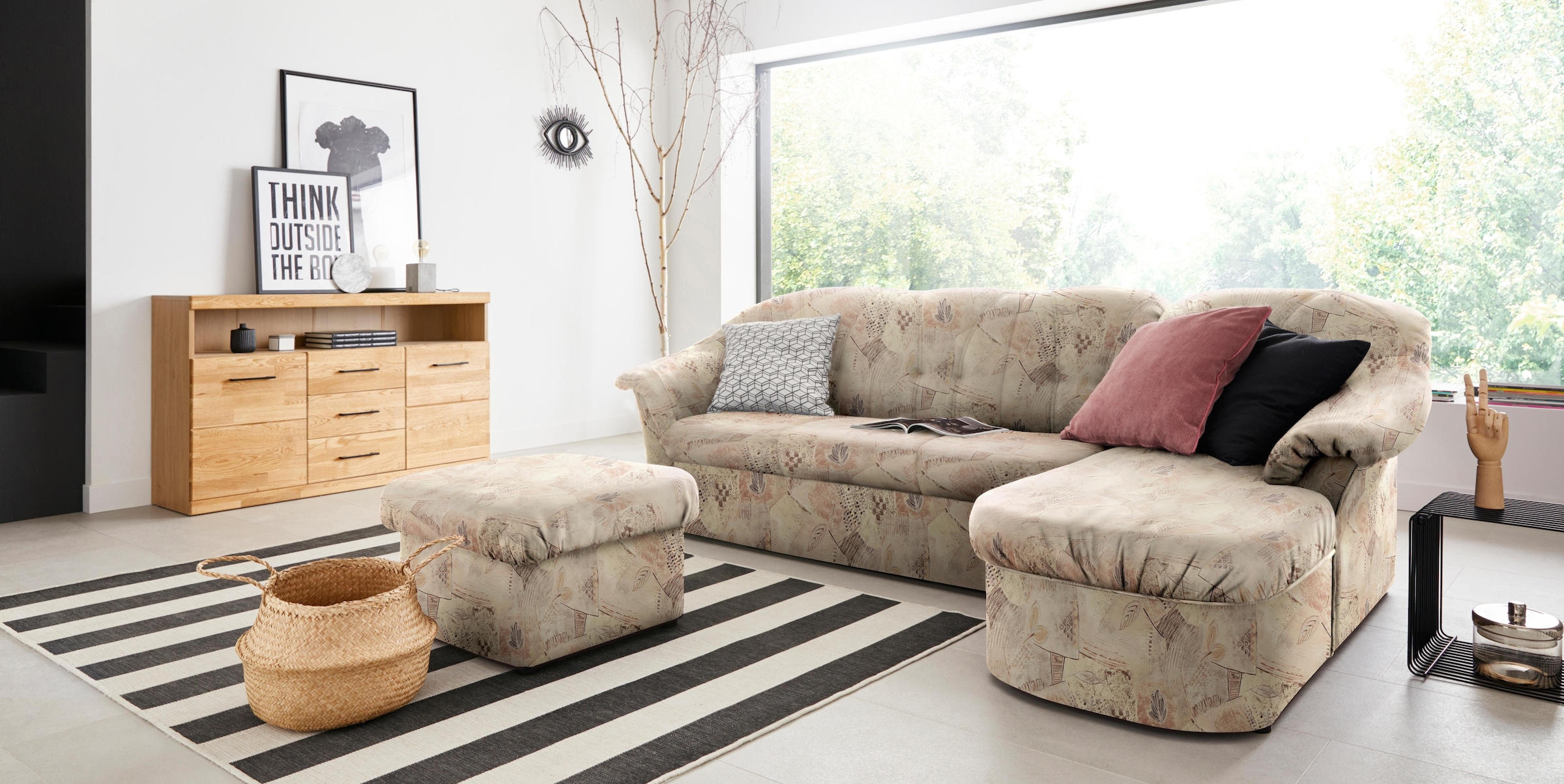 DOMO collection Ecksofa »Pegnitz L-Form«, wahlweise mit Bettfunktion