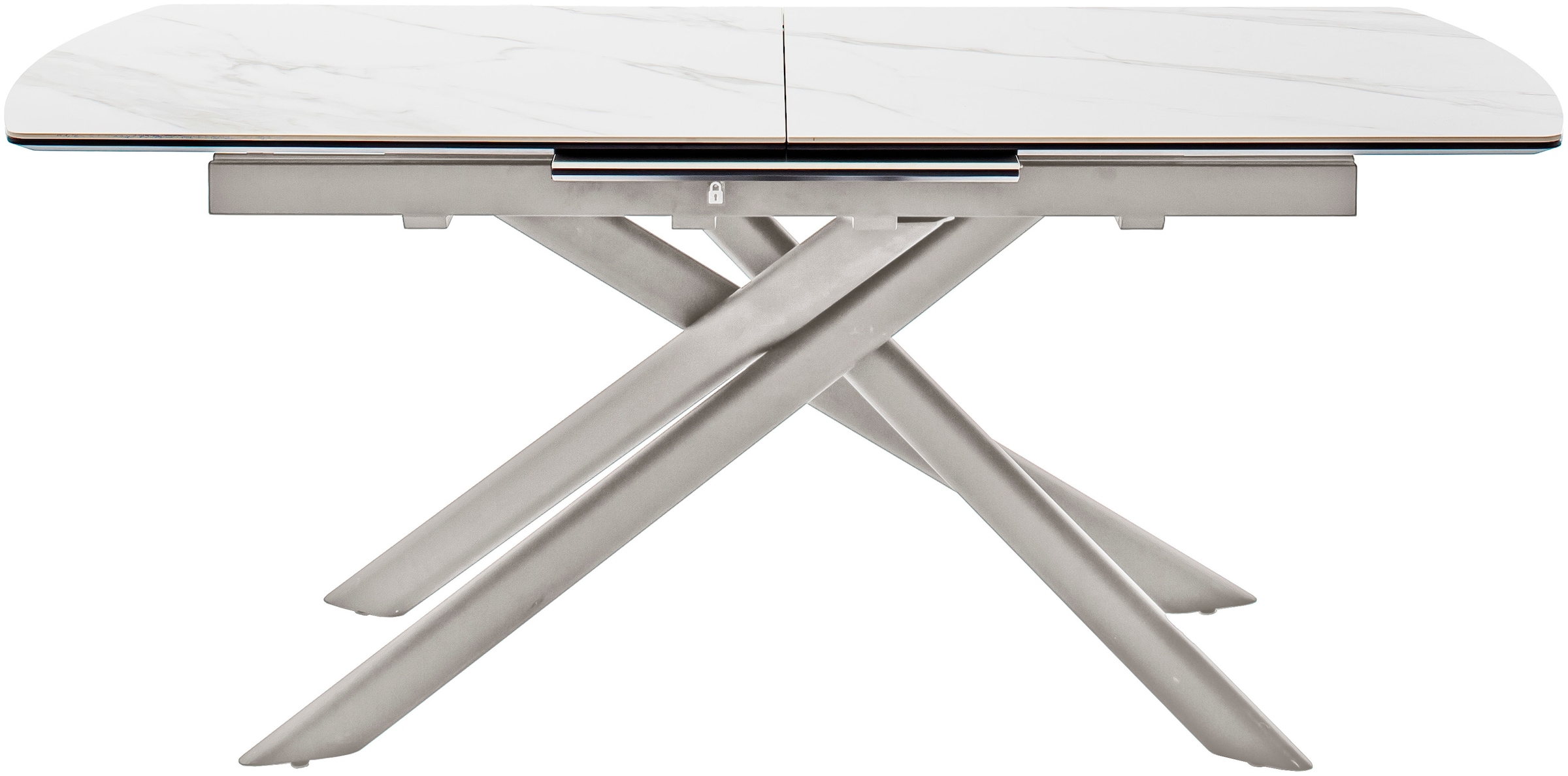 Image of MCA furniture Esstisch "VANINO Auszugtisch 180-230 cm marmoriert" 1 Stk. tlg. Keramik,Edelstahl,Synchronauszug,ausziehbar,8-10 Personen