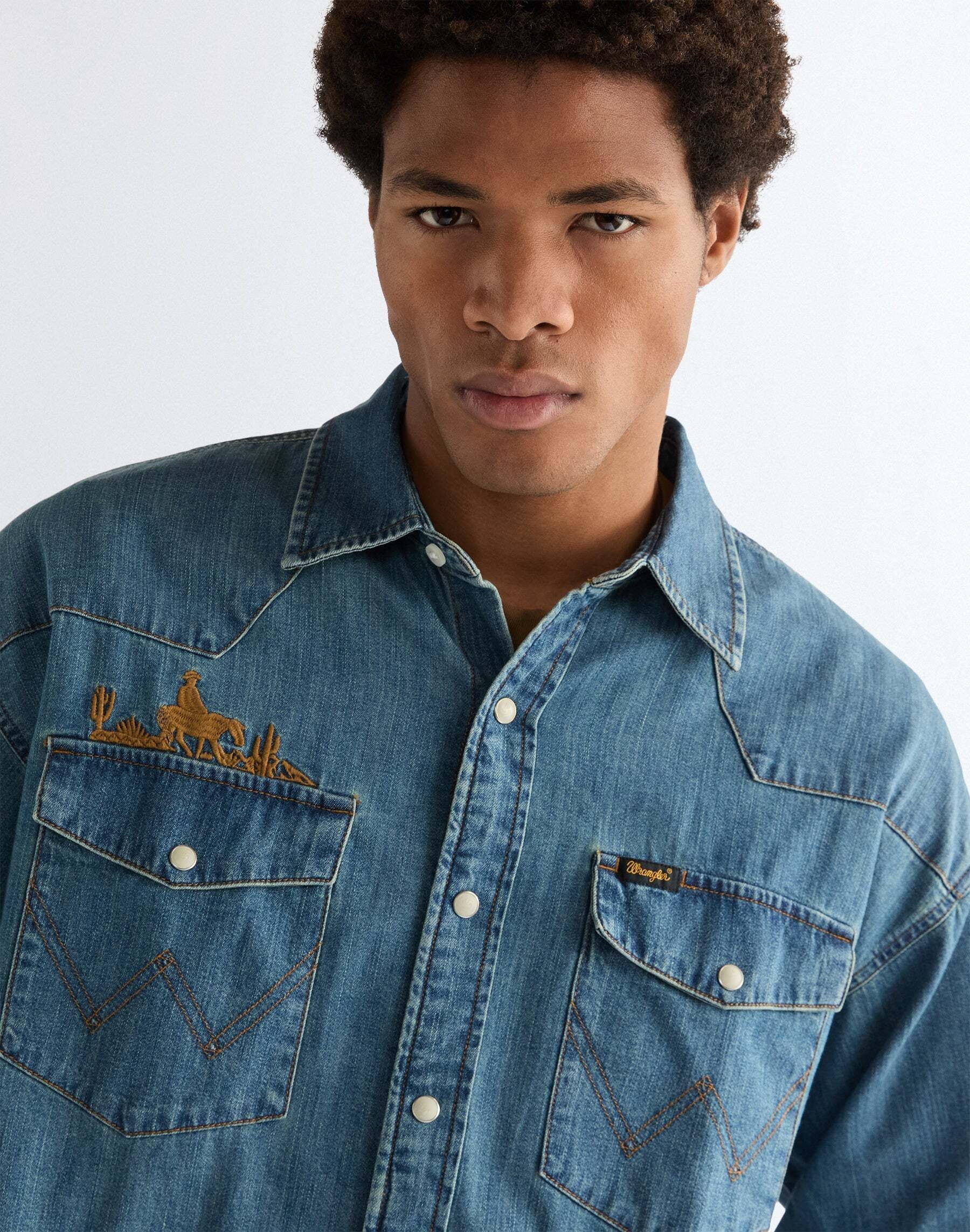 Wrangler Jeanshemd »WRANGLER Jeanshemd Western«