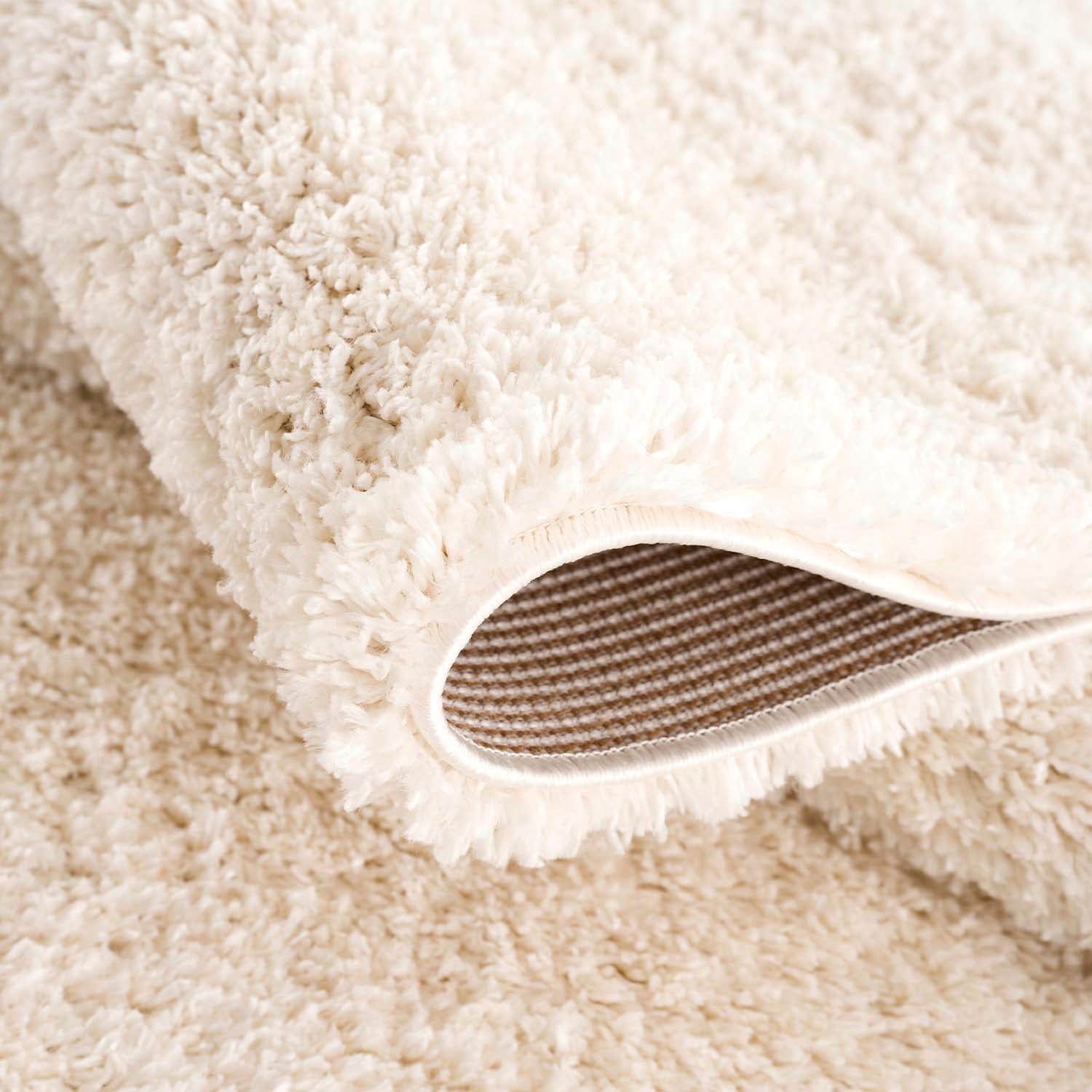 Carpet City Hochflor-Teppich »Pulpy 100«, rechteckig, 30 mm Höhe, Läufer, weich, mit Fransen, uni, viele Grössen, Wohnzimmer, Schafzimmer