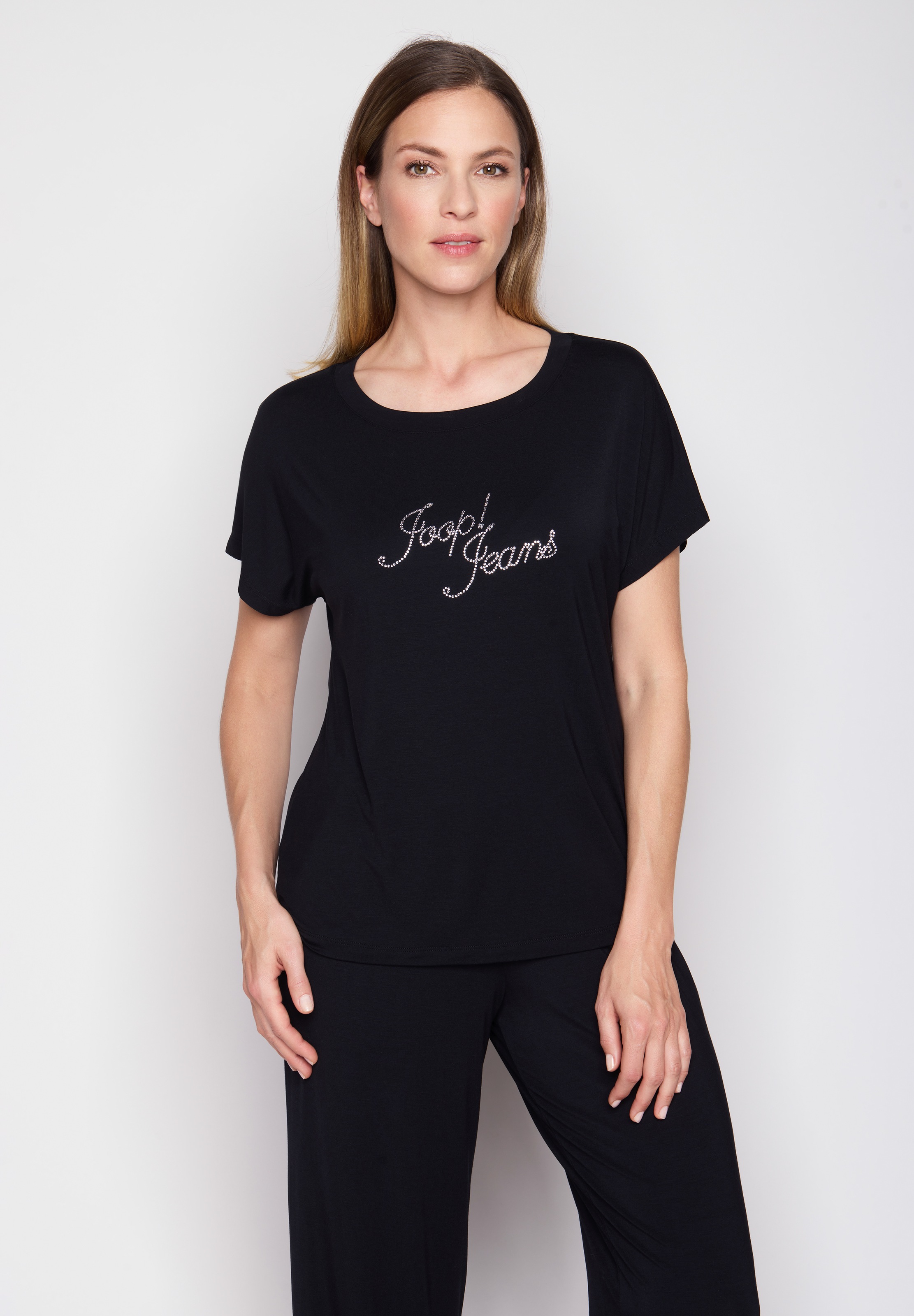 Image of JOOP Jeans Pyjamaoberteil mit Rundhalsausschnitt, aus Modalmix