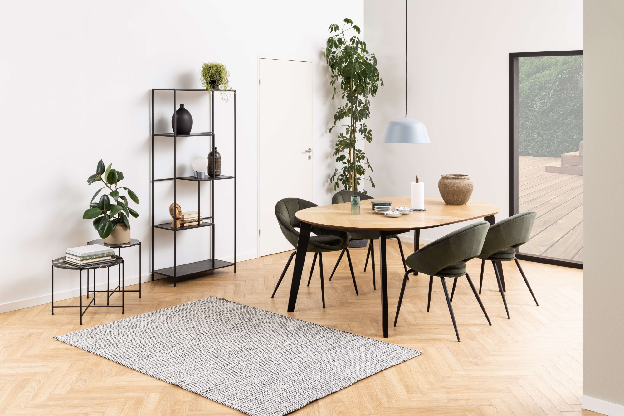 ACTONA GROUP Table d'appoint »Avila« Table d'angle ronde, plateau en pierre de marbre, P: 52 cm