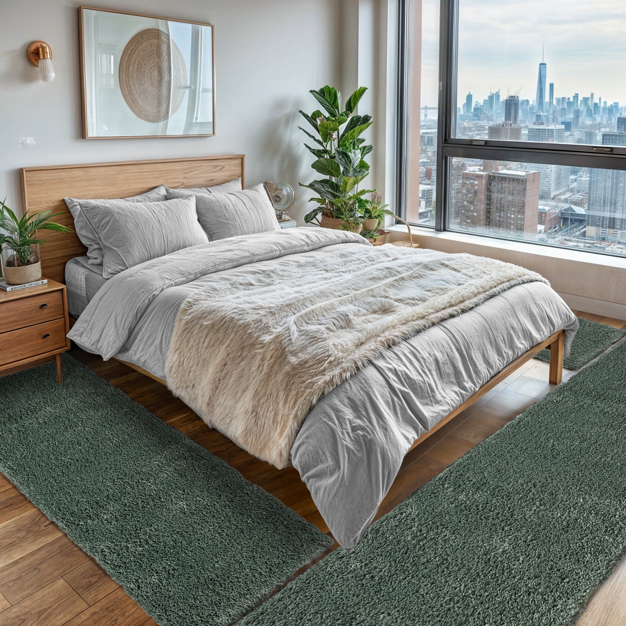 Image of GOODproduct Hochflor-Teppich "Banji" rechteckig 37 mm Höhe Uni Farben, weich und flauschig, auch als Läufer & in rund erhältlich