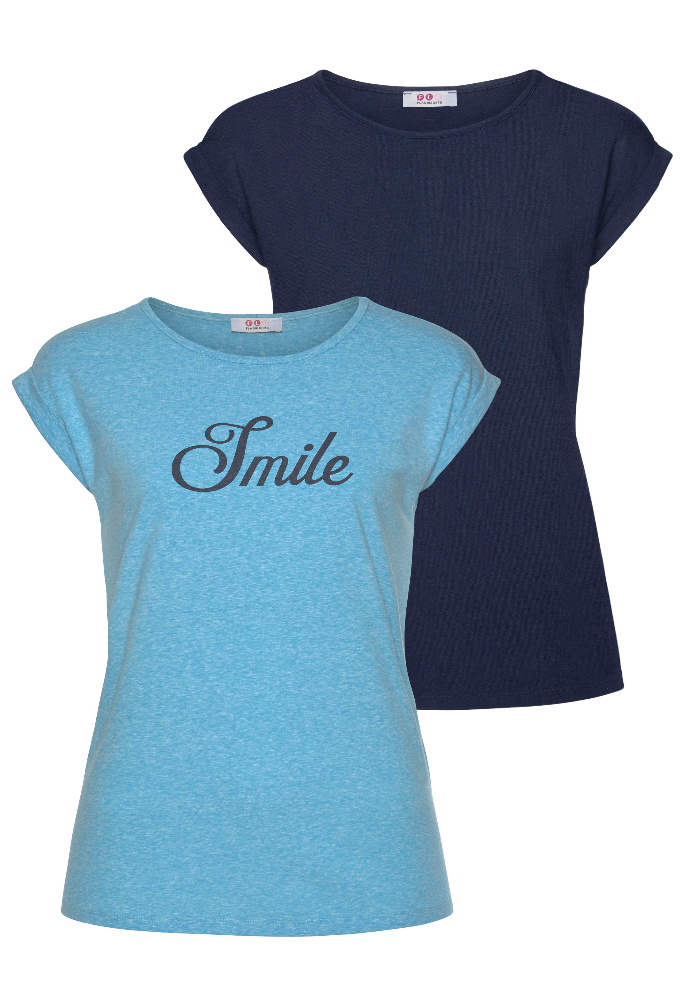 Flashlights T-Shirt, (Packung, 2er-Pack), mit überschnittenen Schultern & kleinem... kaufen