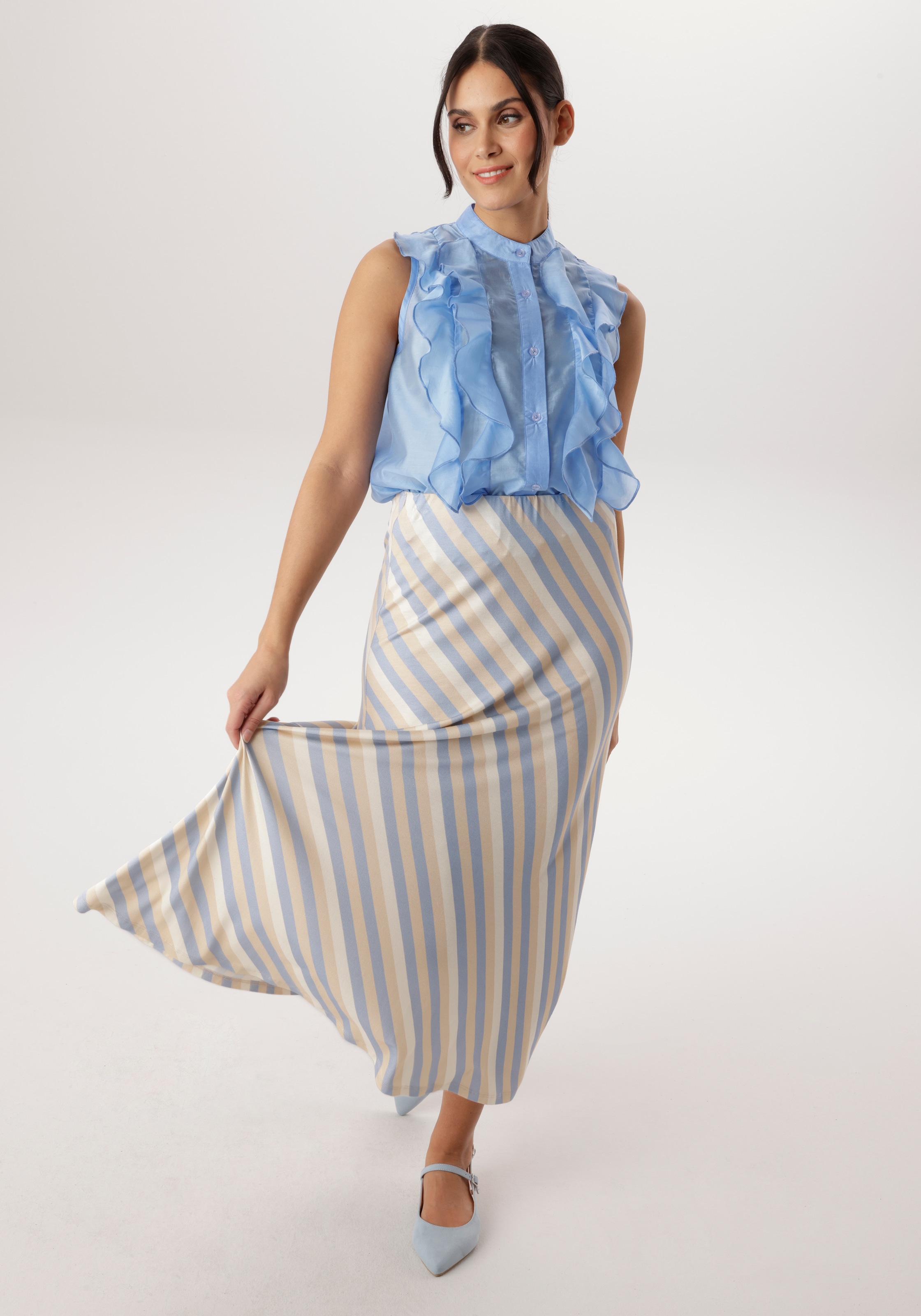 Aniston SELECTED Maxi jupe mit innenliegenden, elastischen Gummiband - NEUE KOLLEKTION