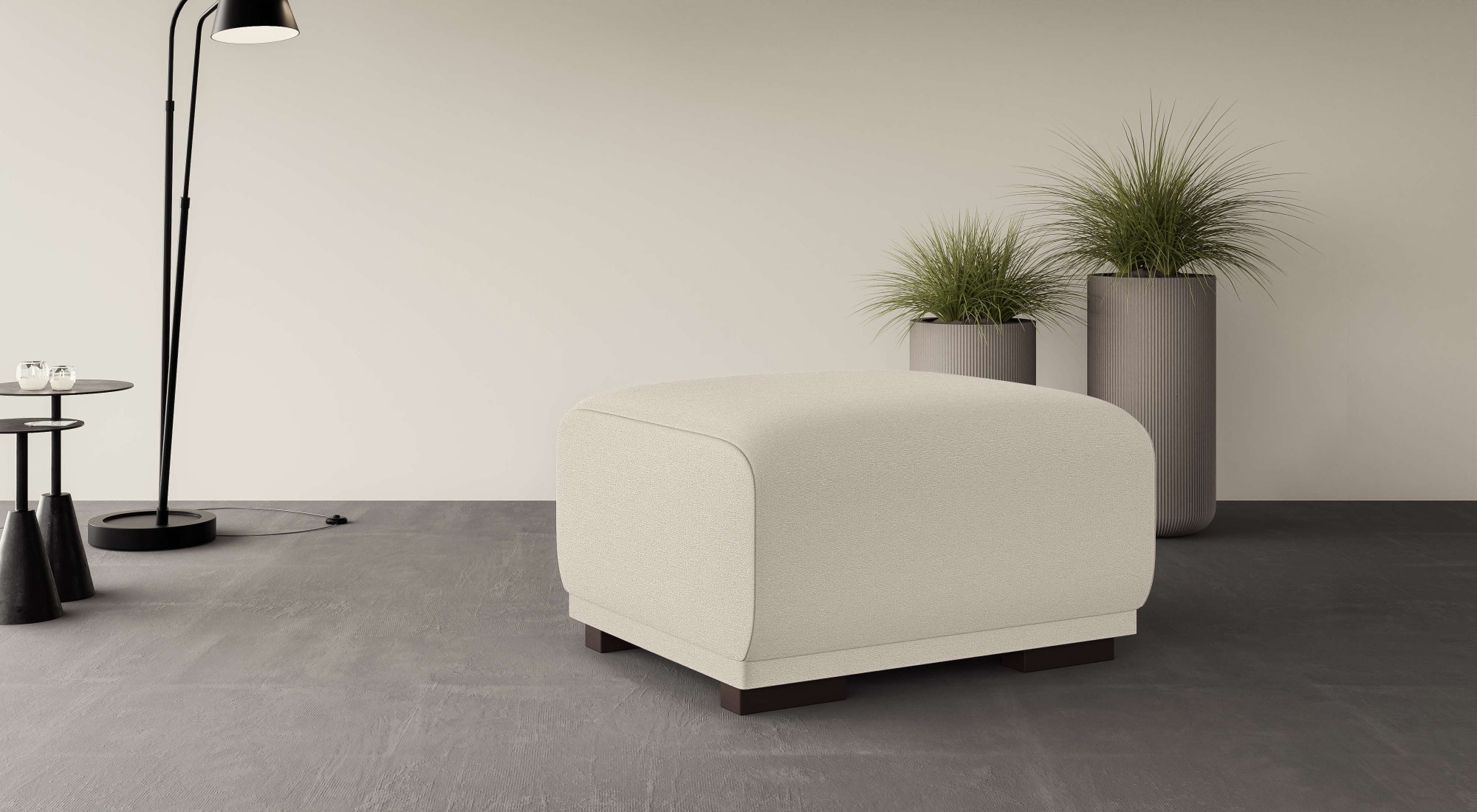 Home affaire Polsterhocker »BORNHOLM, kleiner Hocker passend zur Serie, Masse B/T/H: 61/72/46 cm«, mit Wellenfederung, in hochwertiger Verarbeitung