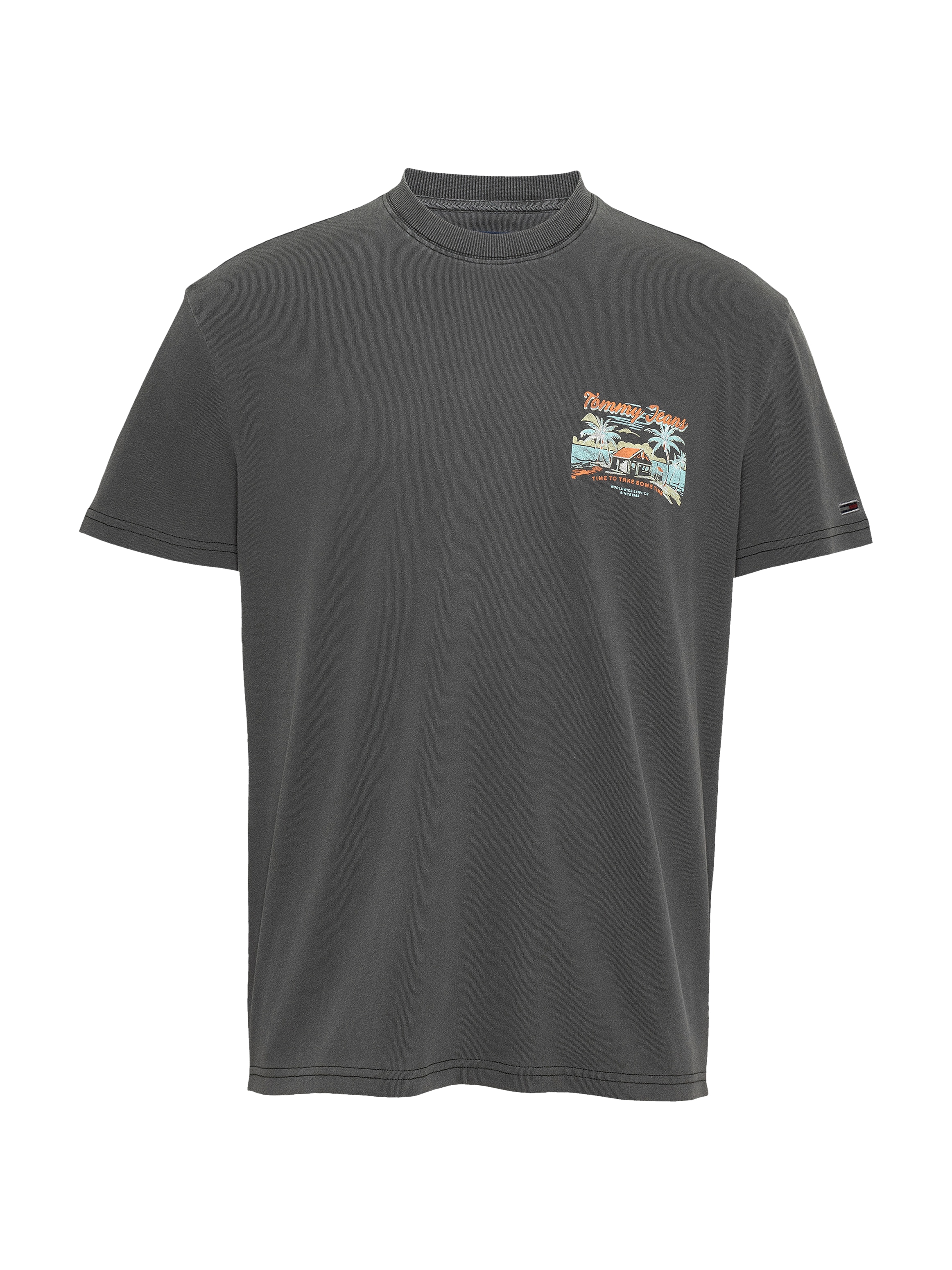 Tommy Jeans T-Shirt »TJM REG CABANA SS TEE EXT«, mit grossem Rückenprint Backprint Washed Out