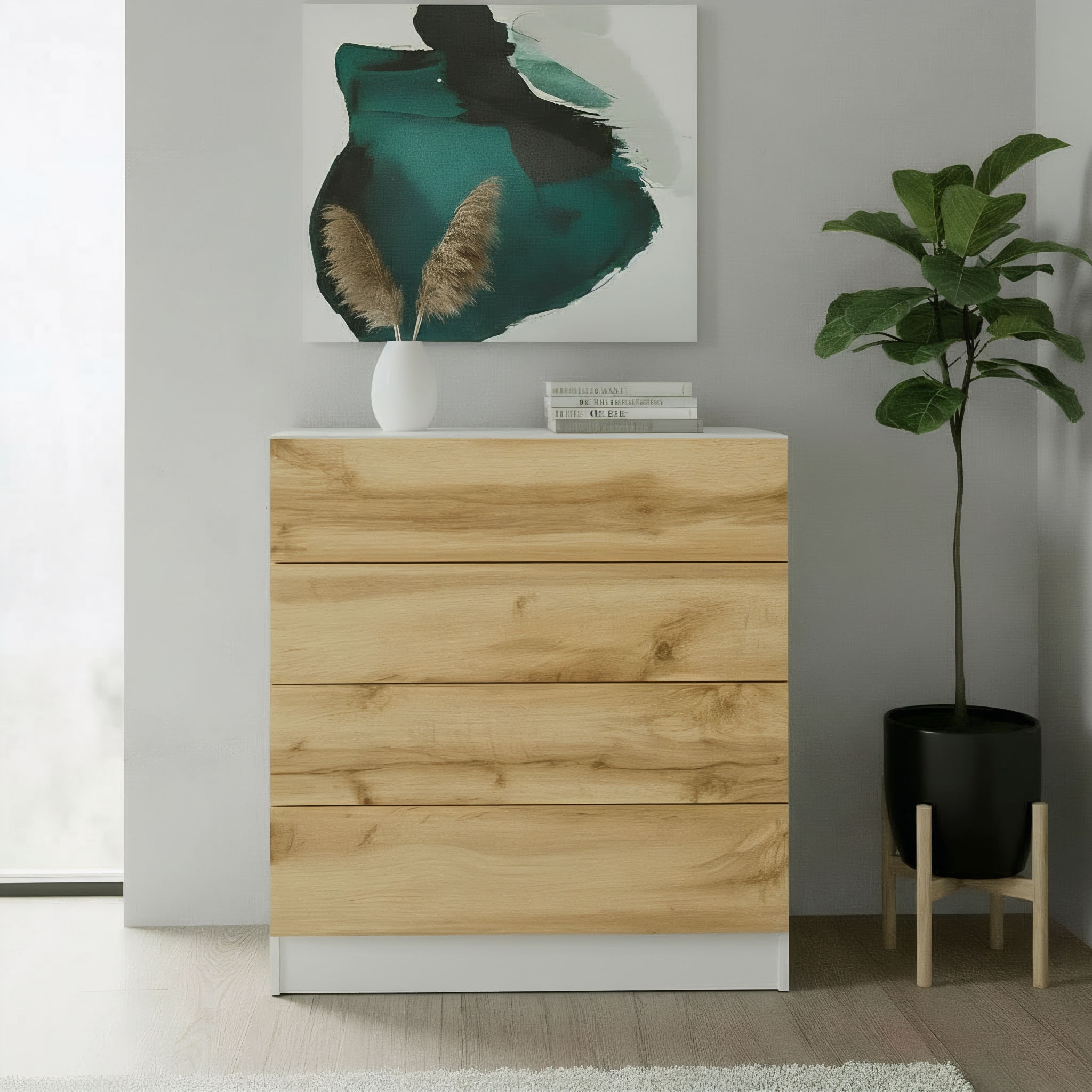 borchardt Möbel Commode »Vaasa, Kommode mit 4 Schubkästen auf Kugelführungen«