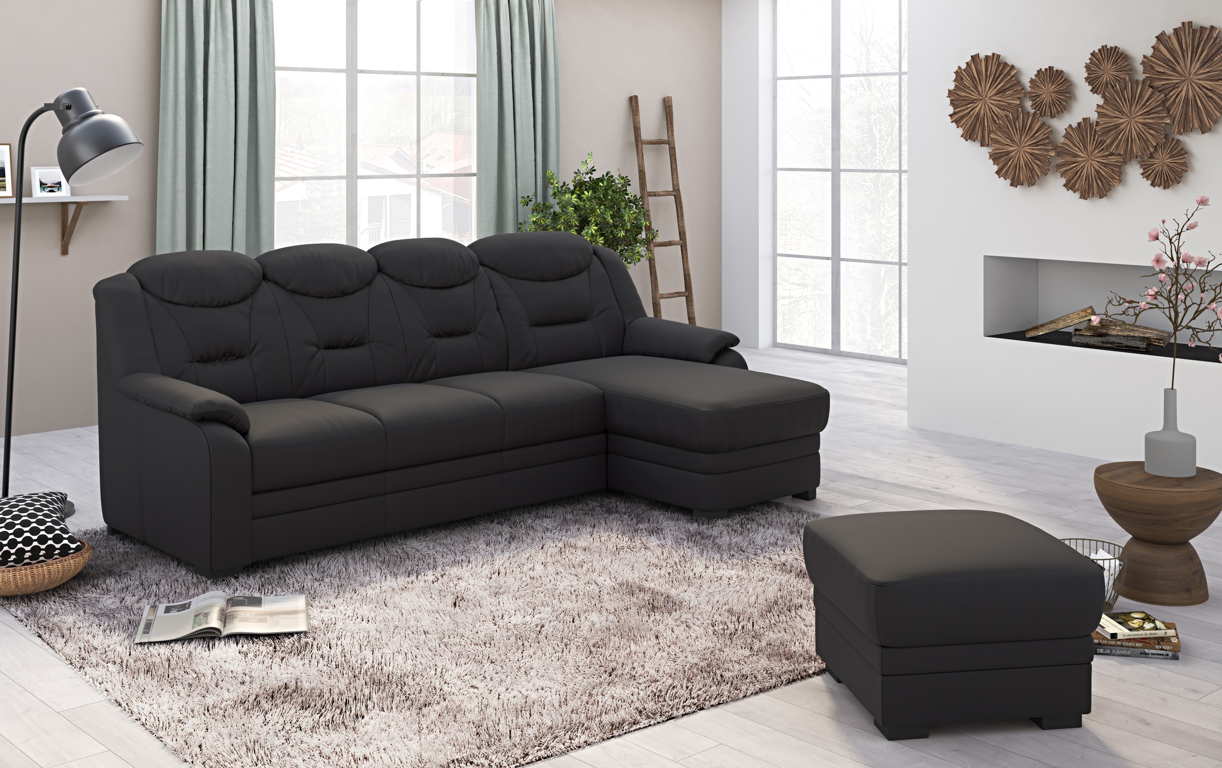 COTTA Ecksofa »Marcus L-Form«, wahlweise mit Bettfunktion