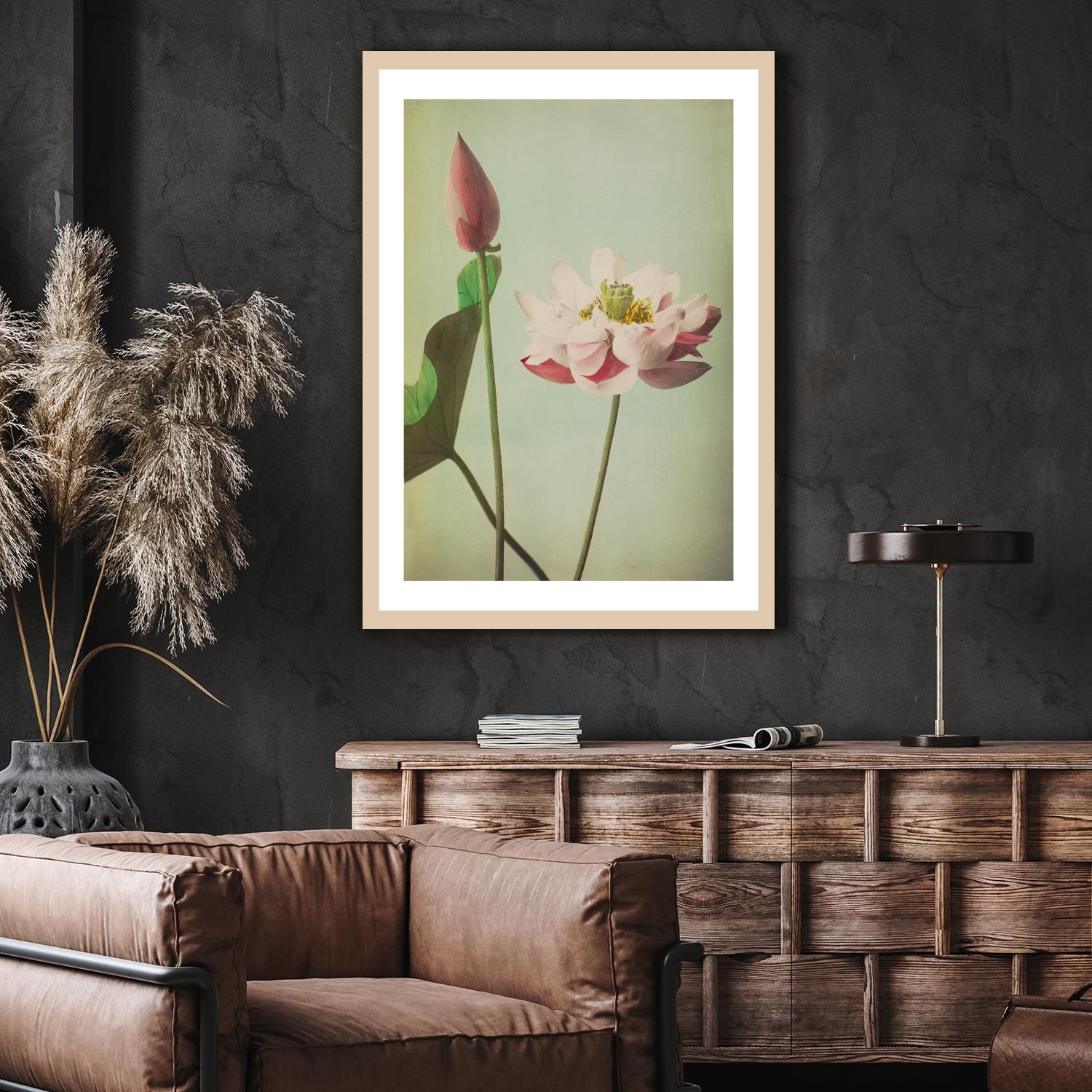 Image of queence Bild mit Rahmen "Gudrun" Blumenbilder Kunst Premium Rahmenbild
