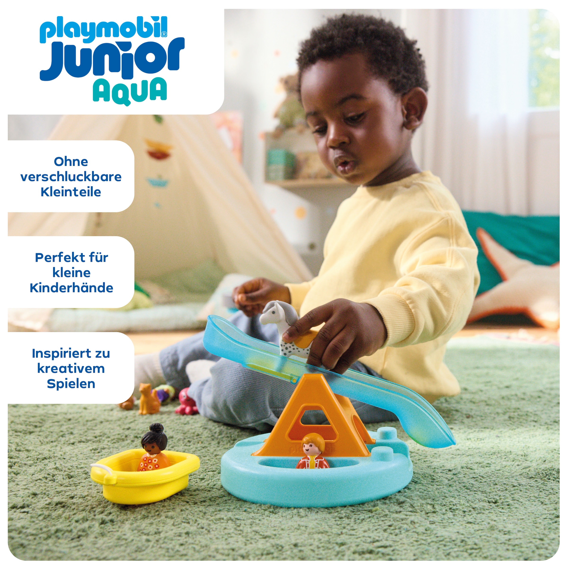 Playmobil® Konstruktions-Spielset »Badeinsel mit Wasserrutsche (71687), JUNIOR« Made in Europe