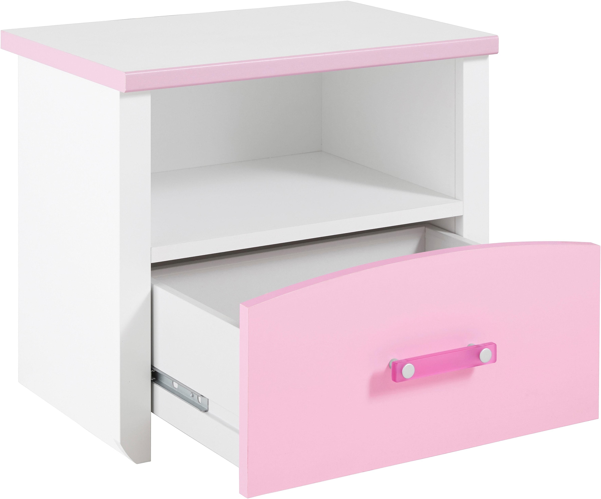 Parisot Jugendzimmer-Set »Biotiful«, (Set, 4 St., Bett, Nachttisch, Schrank, Kommode, Schreibtisch), mit 3-trg. Kleiderschrank