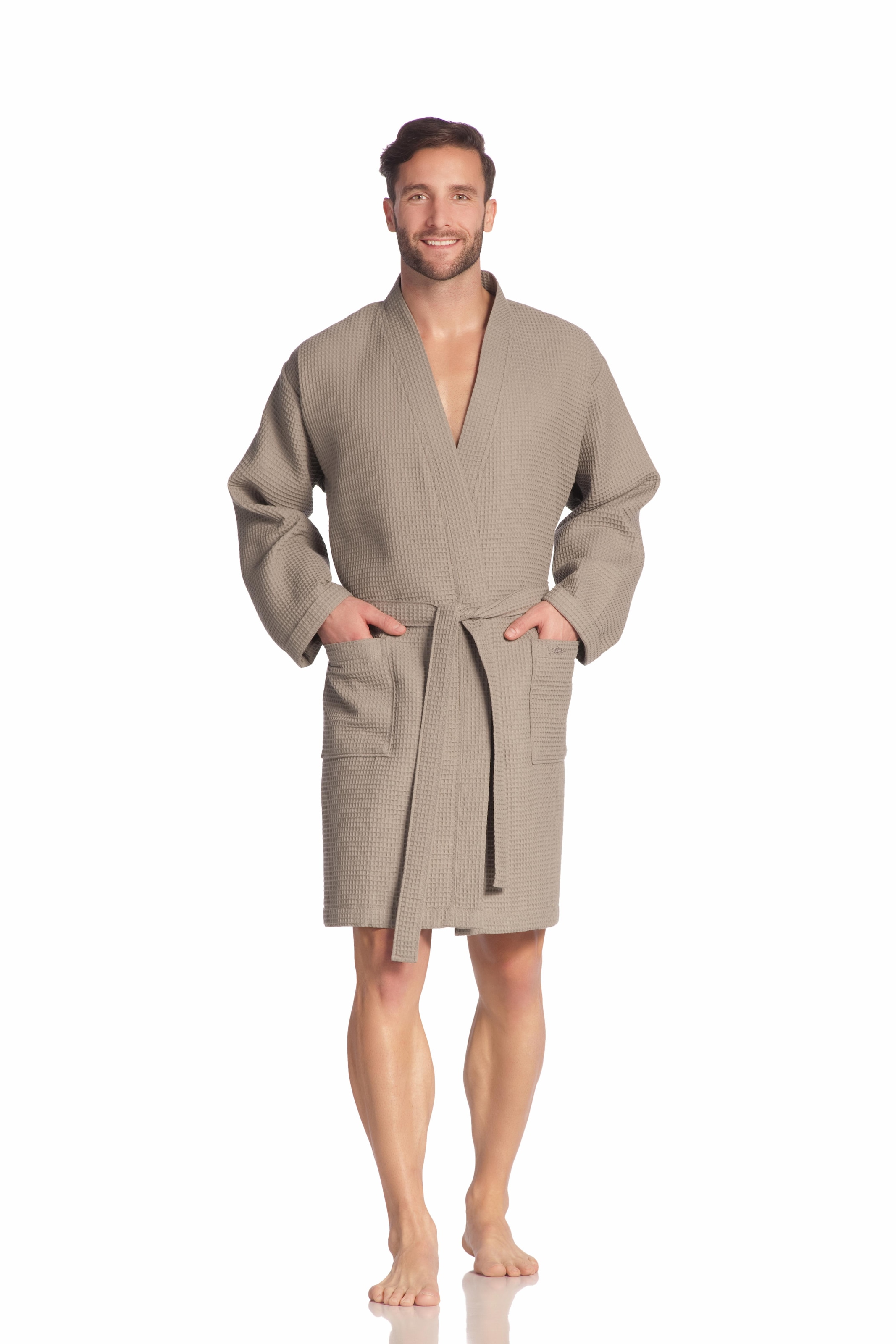Image of Vossen Unisex-Bademantel "Rom, ideal für Sauna & Spa, Hotelbademantel, Morgenmantel" 1 Stk. für Damen & Herren, Waffelpiqué-Struktur, in leichter Qualität
