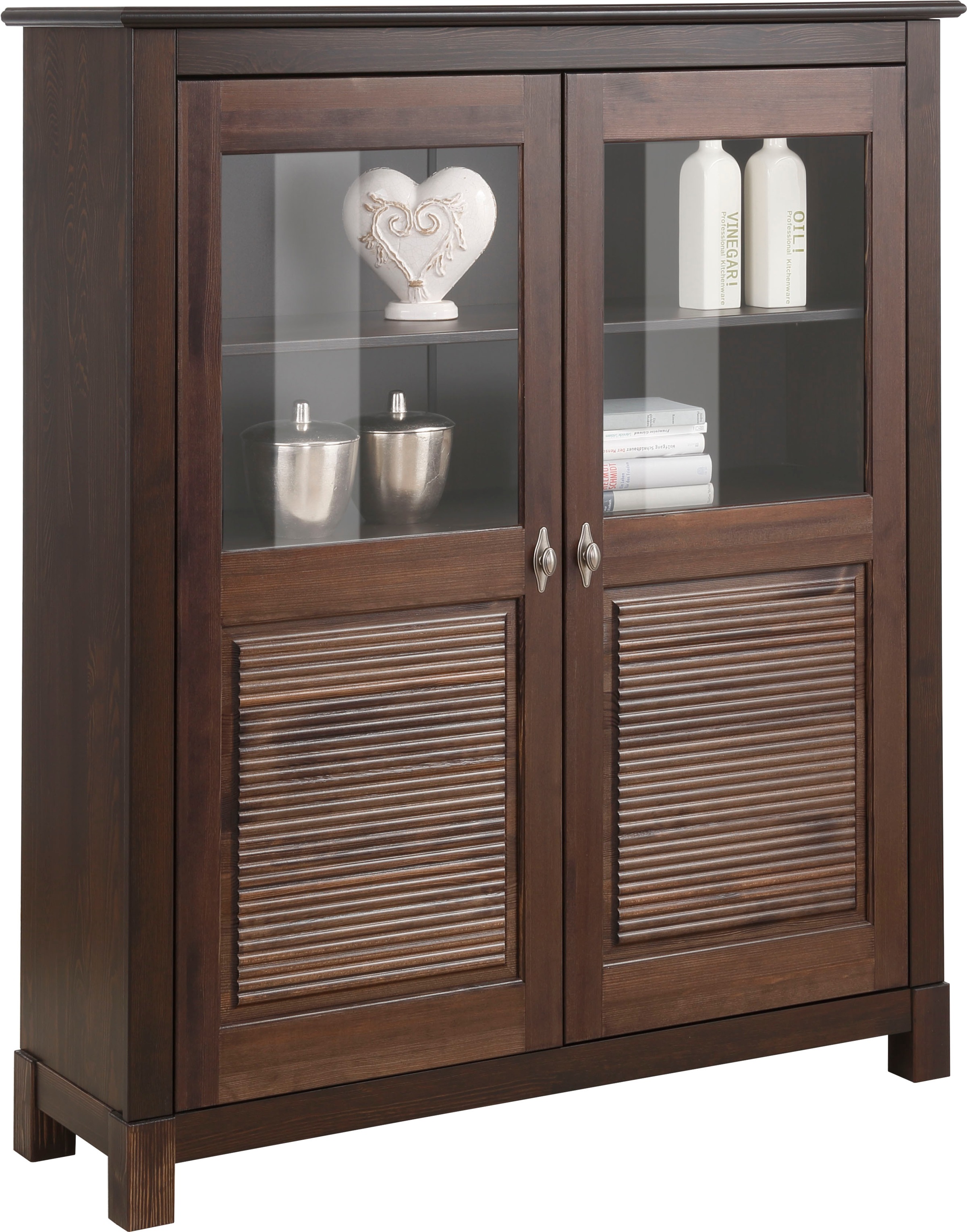 Image of GOODproduct Highboard "Rauna" Vitrine, Breite 111,6 cm, aus massiver Kiefer