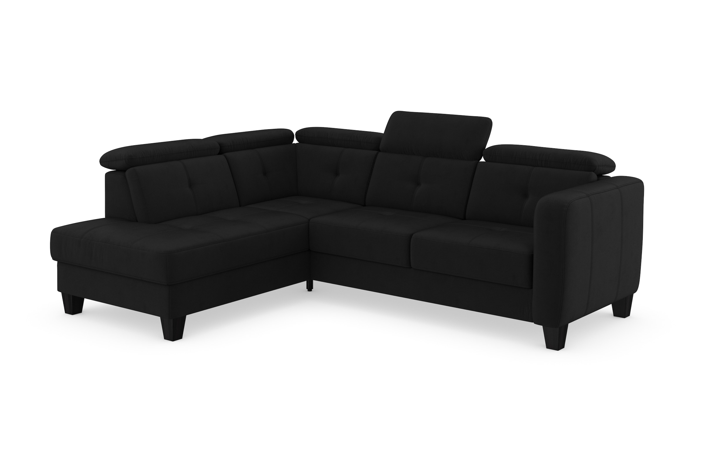 sit&more Ecksofa »Belluci L-Form« inklusive Federkern, wahlweise mit Bettfunktion und Bettkasten