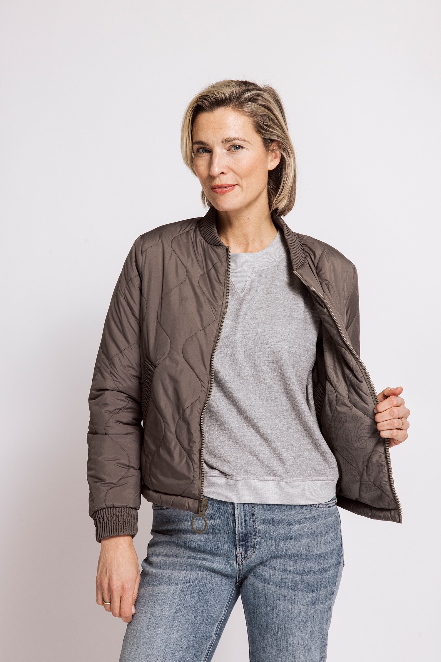 Zhrill Kurzblazer »SARAH« Blouson-Jacke im modernen Stil / Paisley-Muster / Reissverschluss