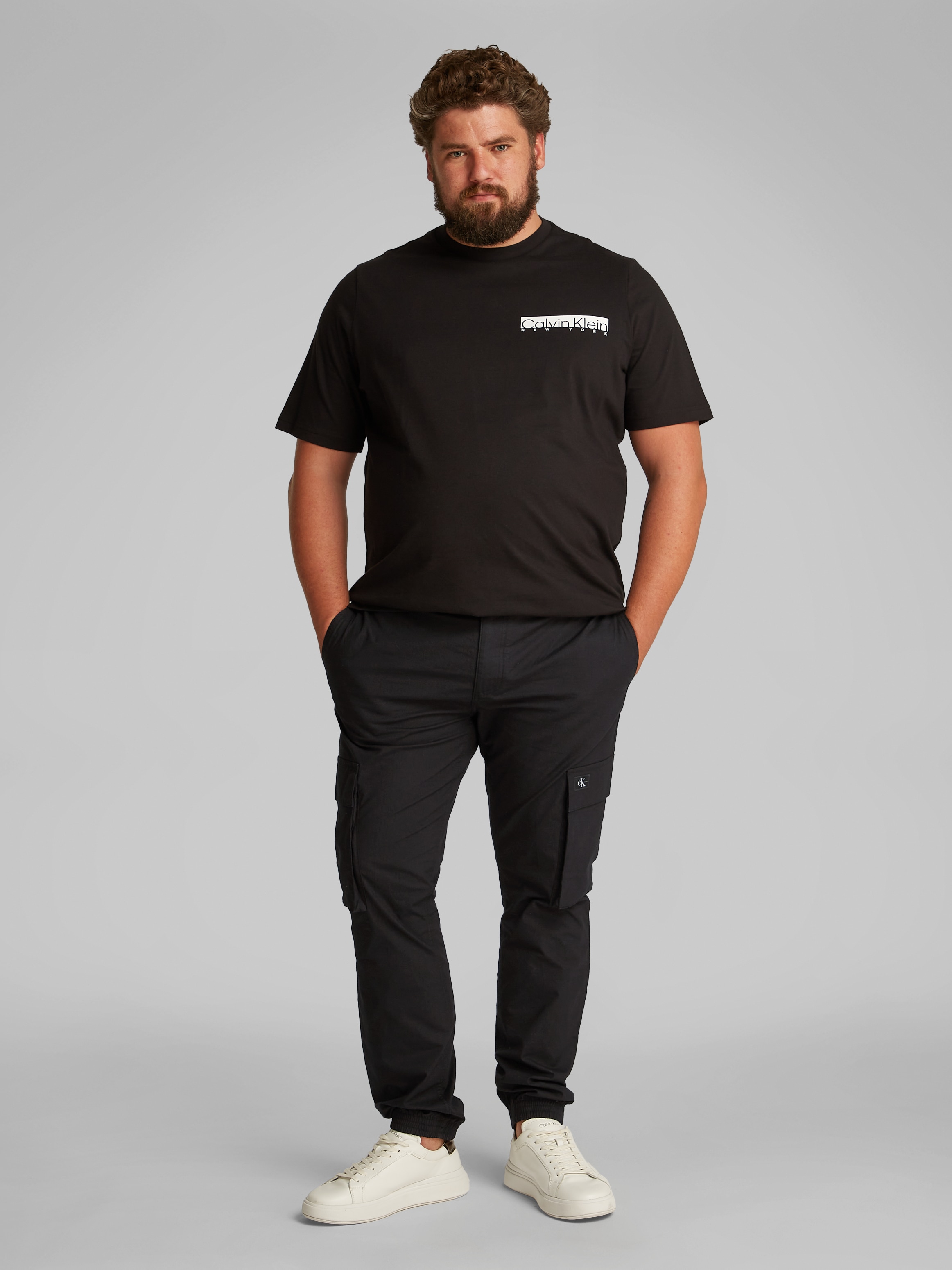 Calvin Klein Jeans Plus Cargohose »PLUS SKINNY CARGO«, in Grossen Grössen, Logo-Patch