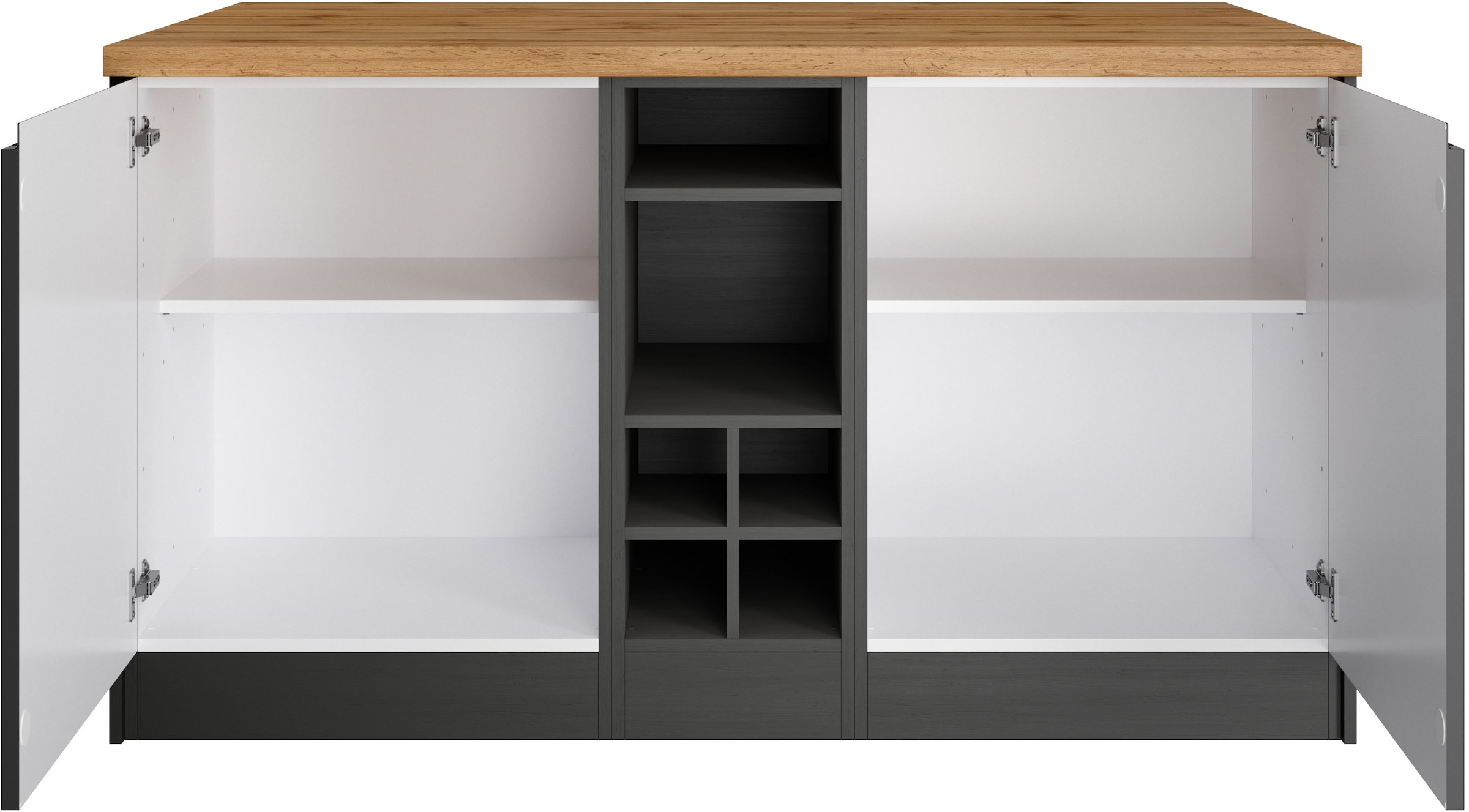 KOCHSTATION Kücheninsel »KS-Bruneck, Breite 153 cm« MDF-Fronten, Arbeitsplatte 38mm stark