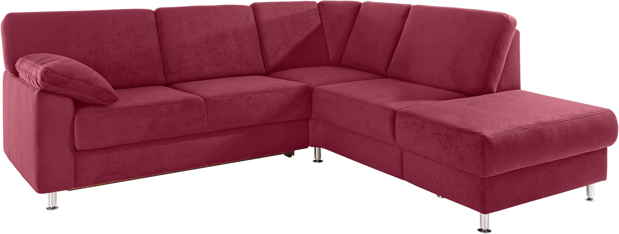 sit&more Ecksofa »Belfort L-Form« wahlweise mit Vorziehsitz und Bettkasten