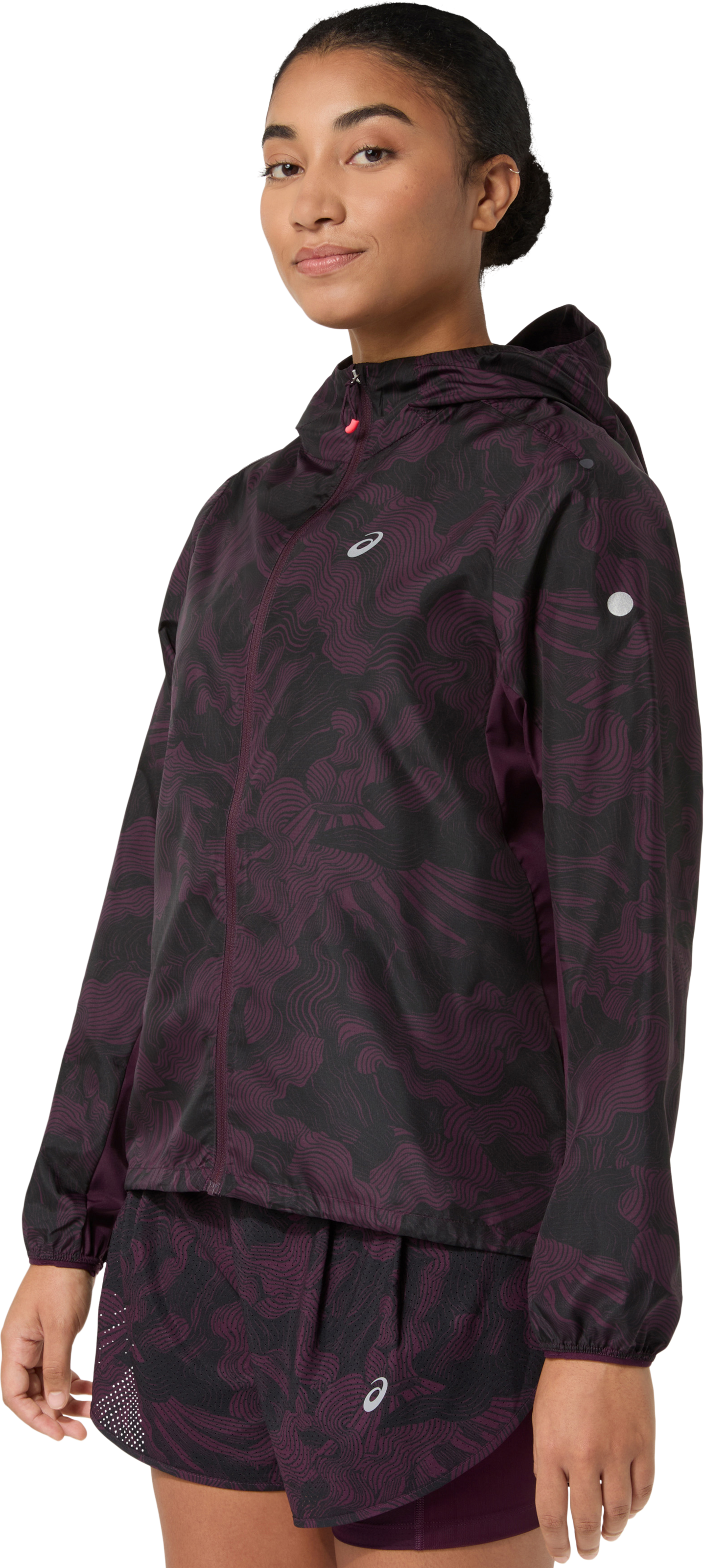 Asics Veste de course à pied »FUJITRAIL PACKABLE JACKET« coupe-vent et imperméable, se range de manière compacte dans la poche arrière