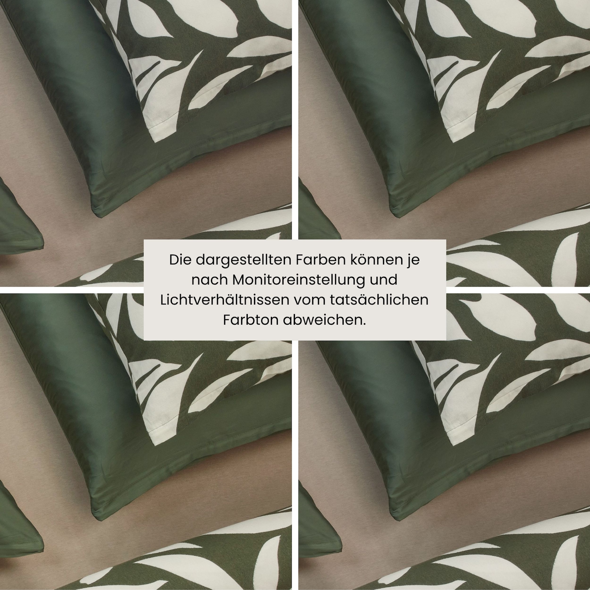 Schiesser Linge de lit »Leaf aus weichem Baumwoll-Feinbiber mit floralem Muster« 2 cuis Made in Green
