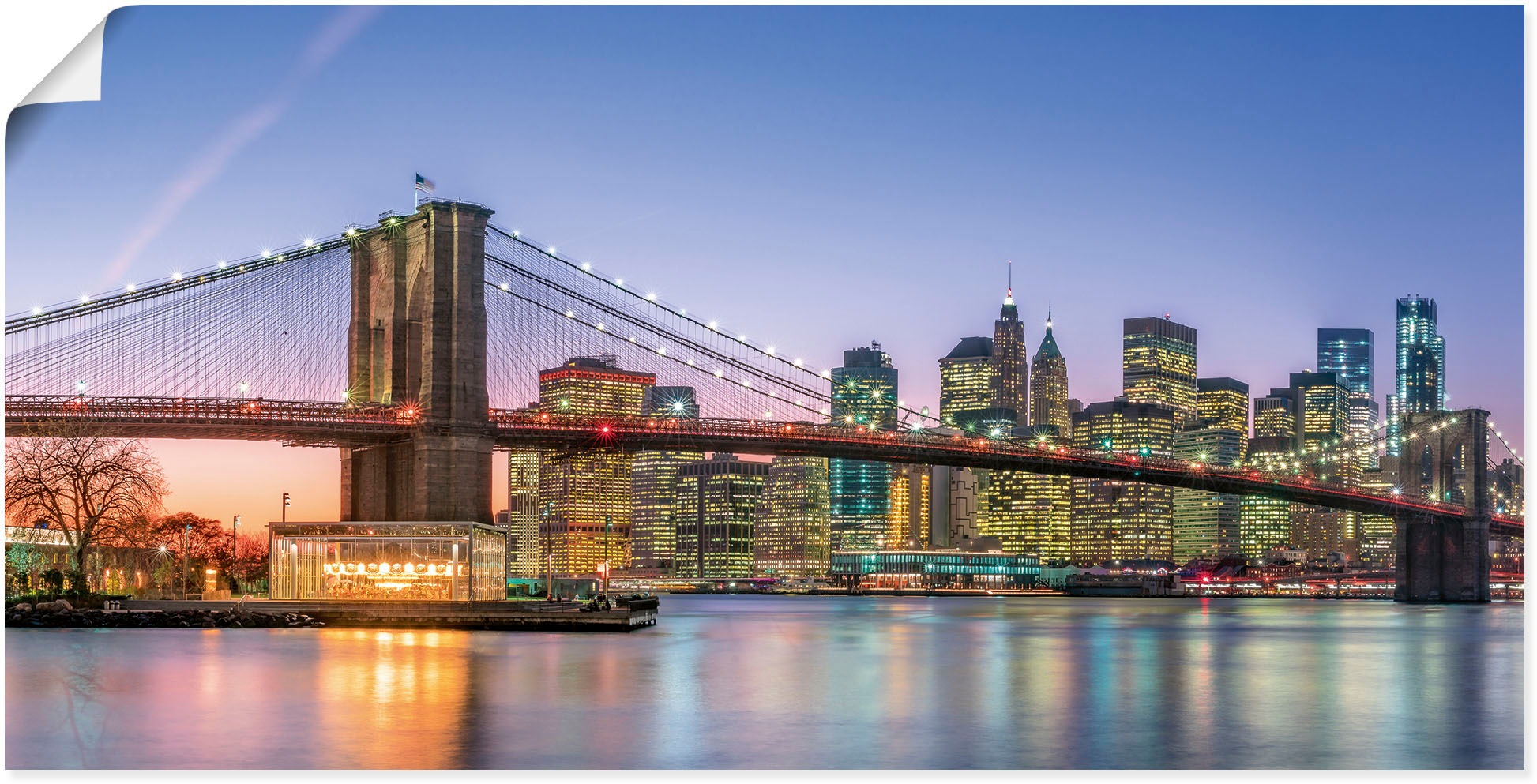 Image of Artland Wandbild »Skyline New York City«, New York, (1 St.), in vielen Grössen & Produktarten - Alubild / Outdoorbild für den Aussenbereich, Leinwandbild, Poster, Wandaufkleber / Wandtattoo auch für Badezimmer geeignet bei Ackermann Versand Schweiz