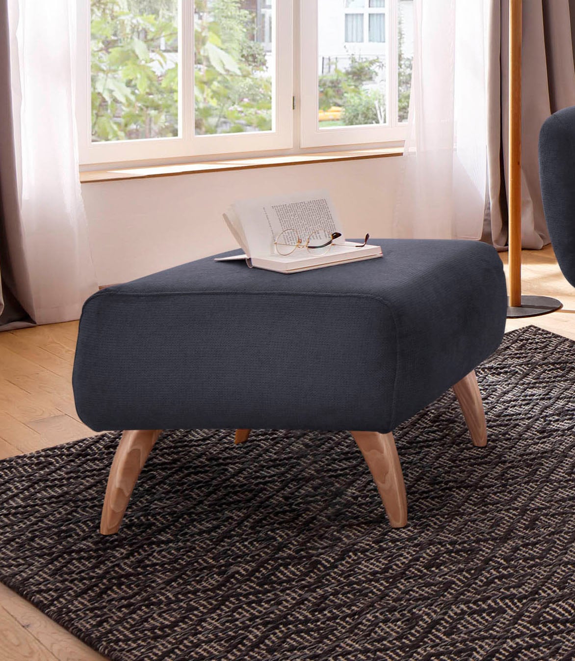 Home affaire Tabouret »Baggio« mit Holzfüssen